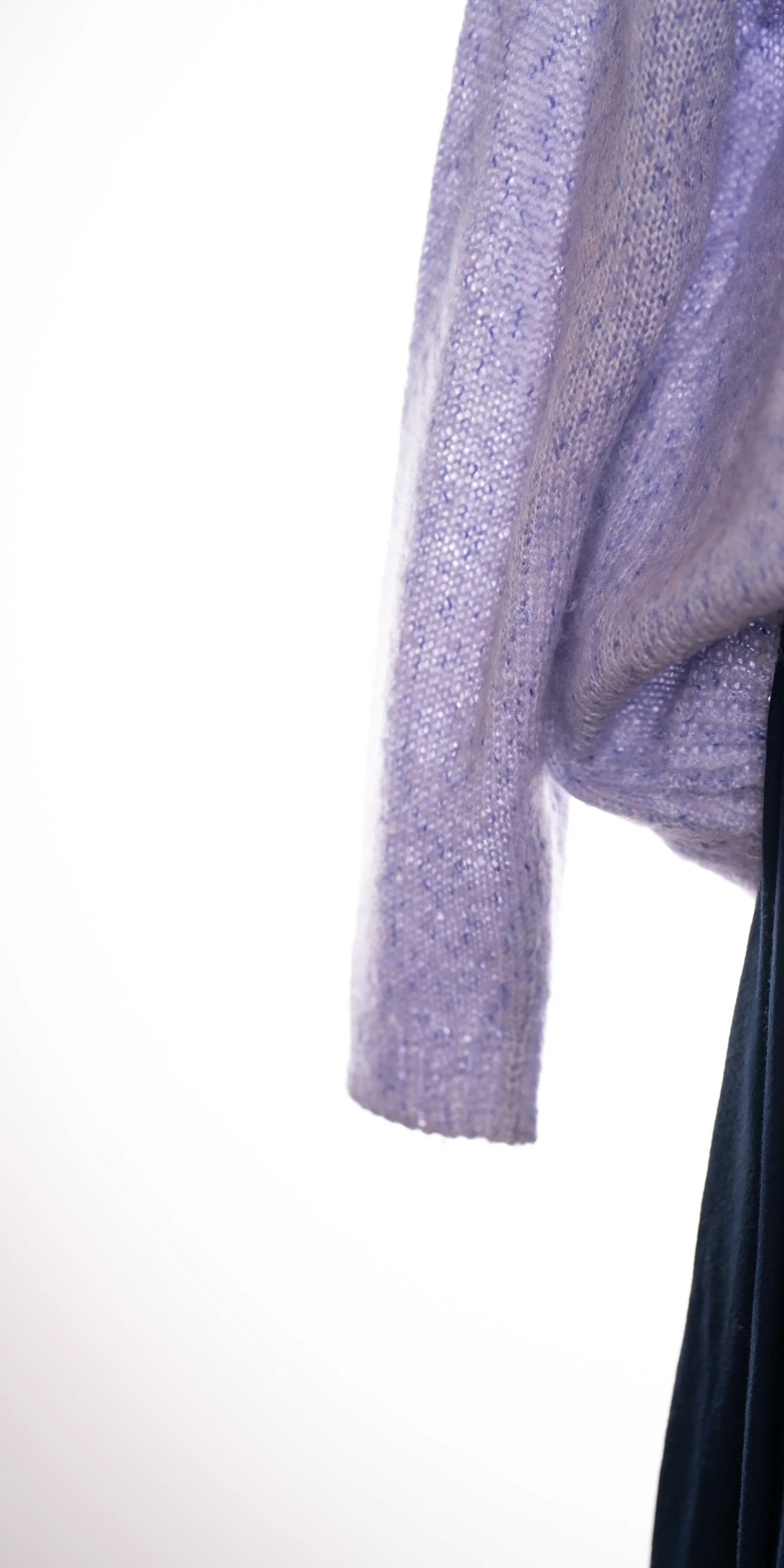 Pulover handmade polo din blend lana si mohair