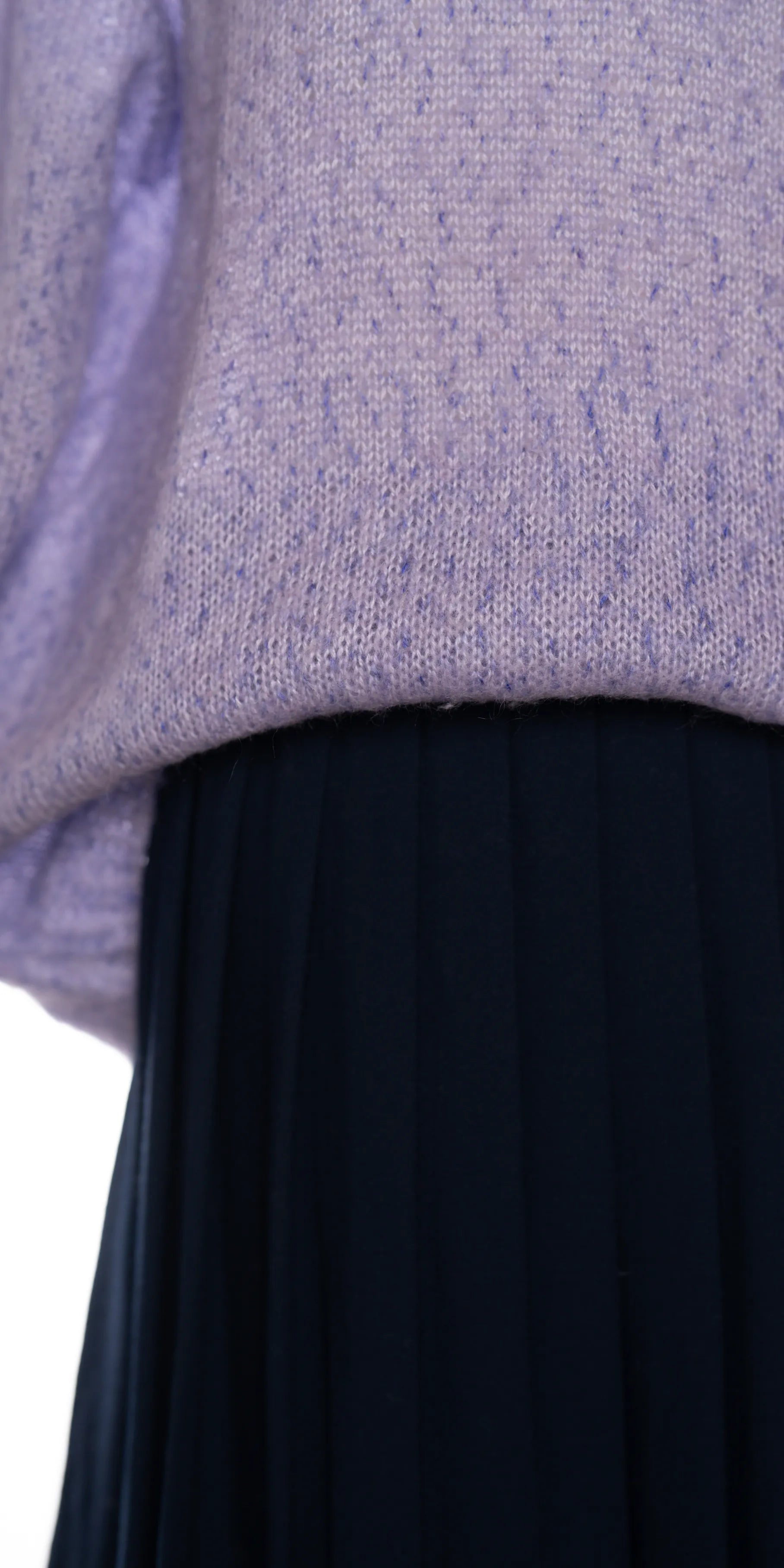 Pulover handmade polo din blend lana si mohair