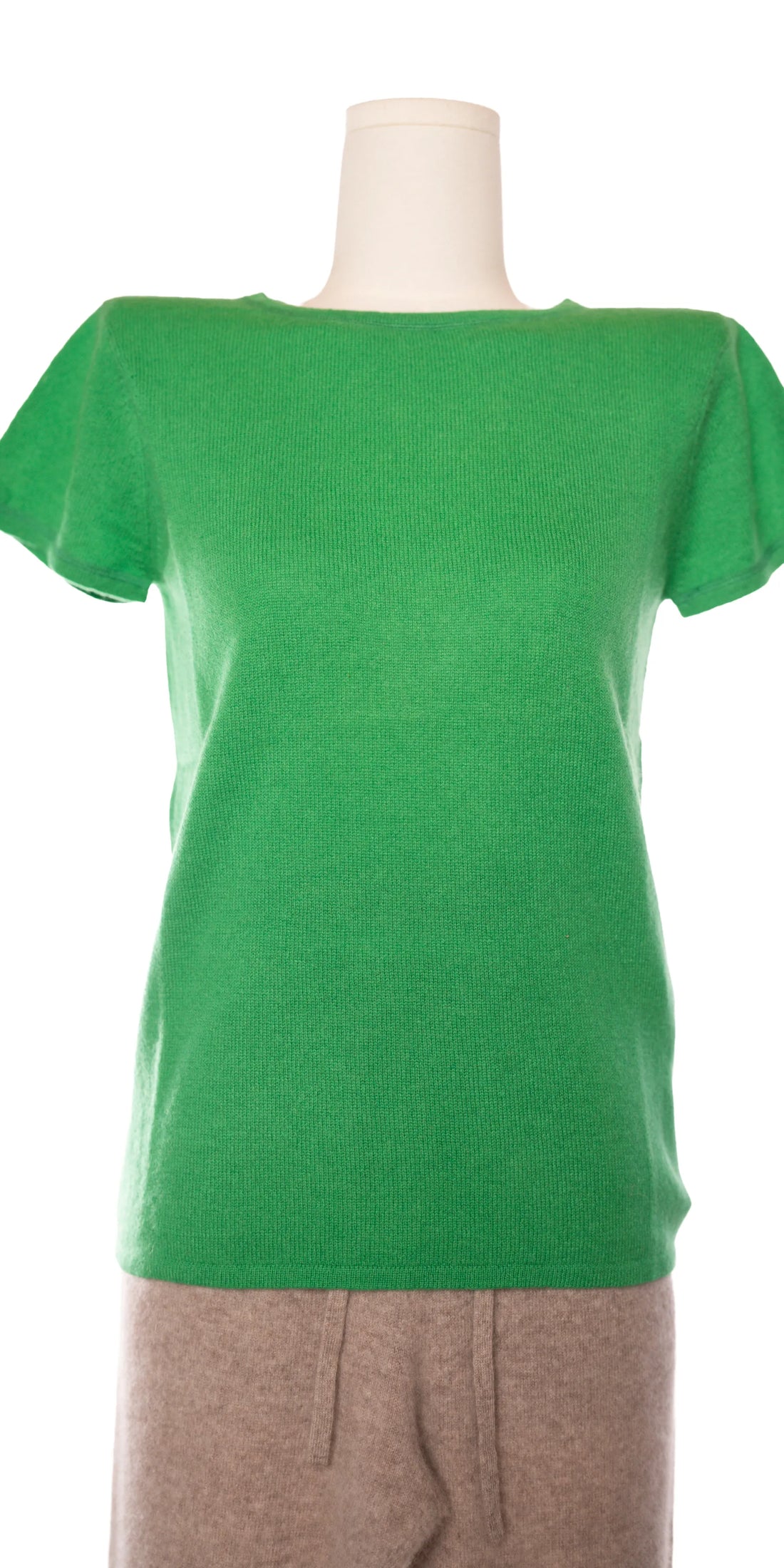 Bluza cu maneca scurta din casmir aerat - inCashmere