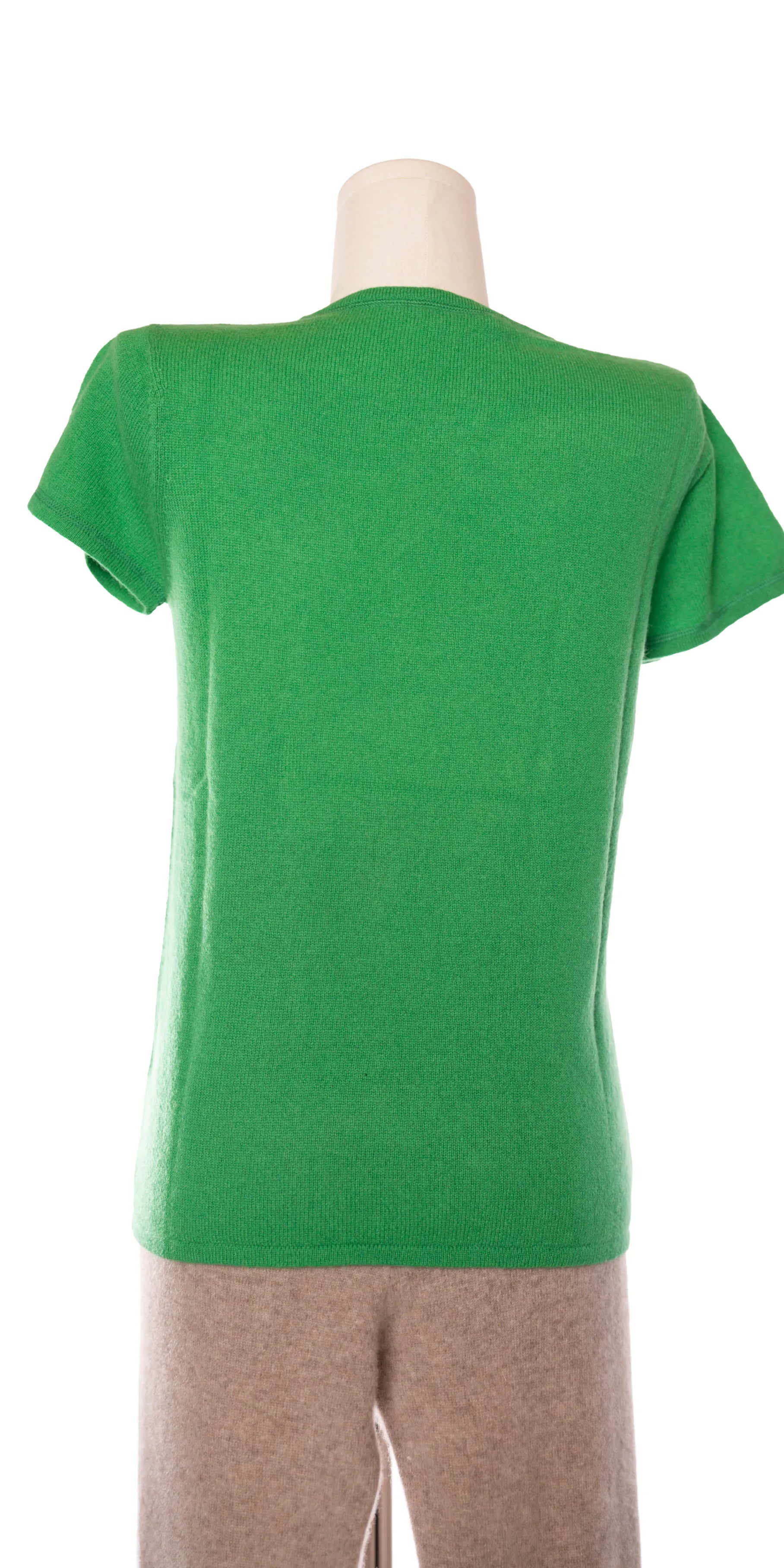 Bluza cu maneca scurta din casmir aerat - inCashmere