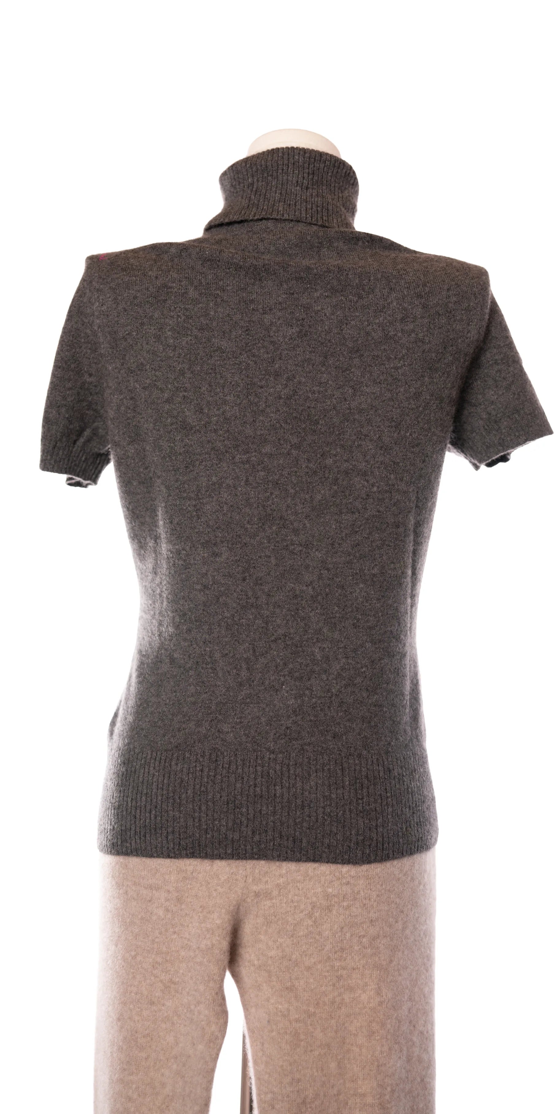 Bluza cu maneca scurta din casmir - Tweeds