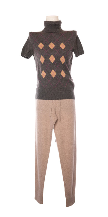 Bluza cu maneca scurta din casmir - Tweeds