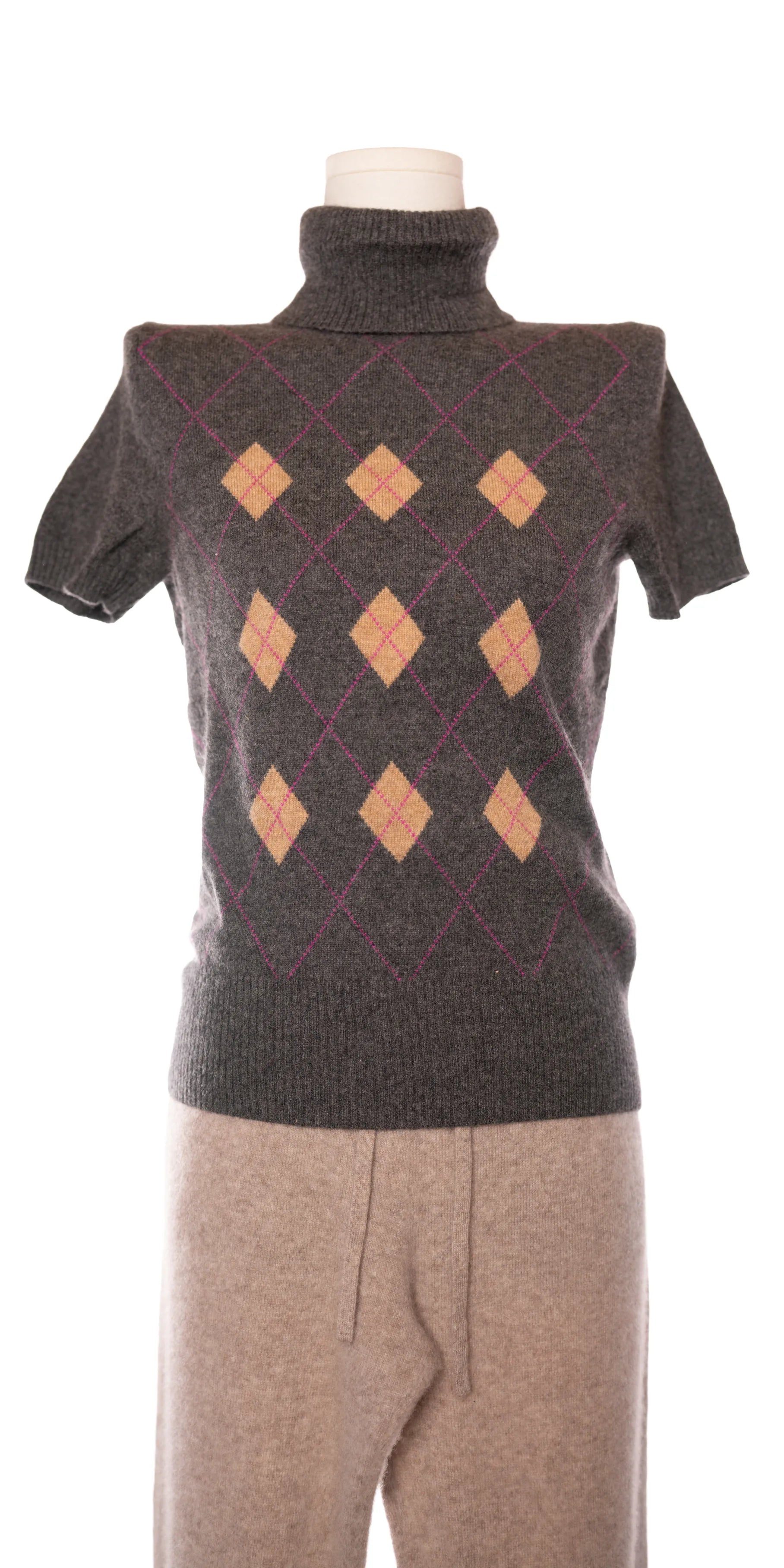 Bluza cu maneca scurta din casmir - Tweeds