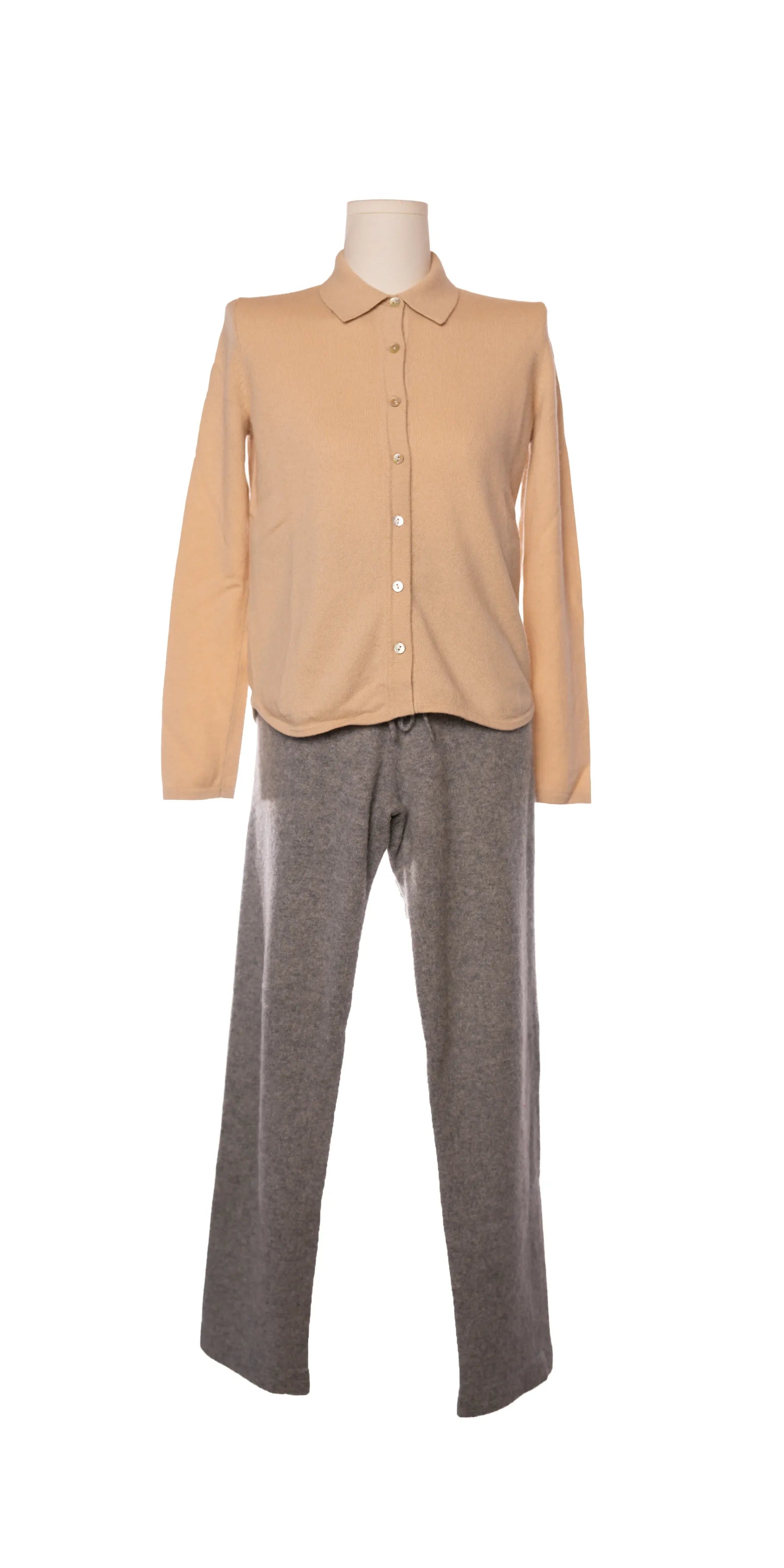 Cardigan din casmir cu guler - Precious Fiber