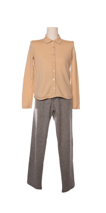 Cardigan din casmir cu guler - Precious Fiber