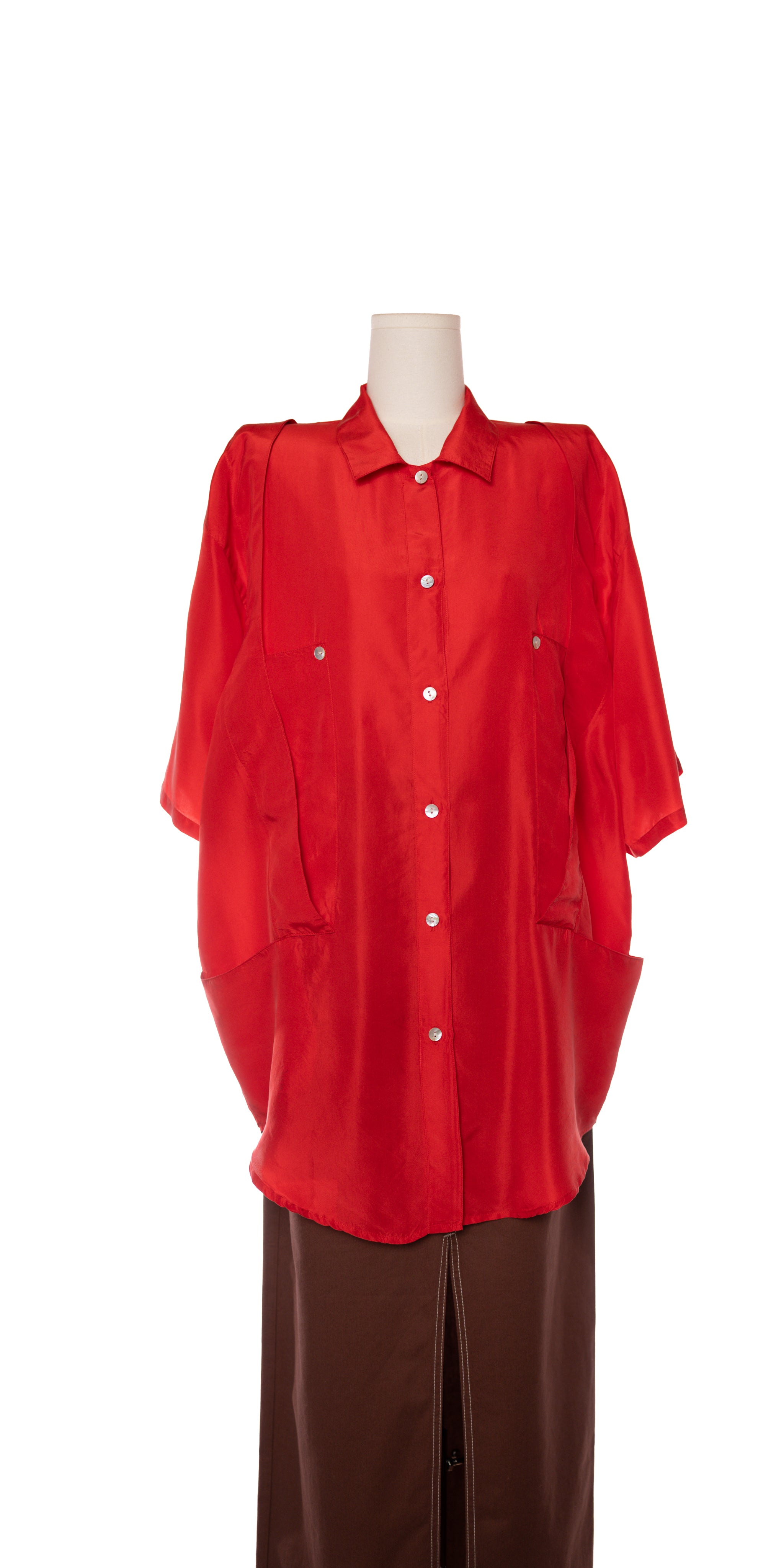 Camasa oversized din matase naturala