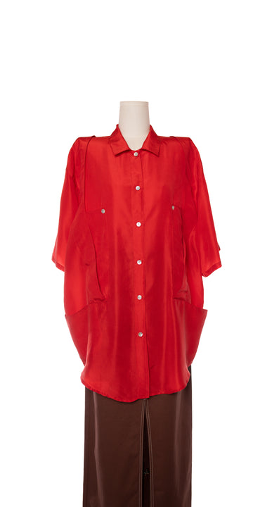 Camasa oversized din matase naturala