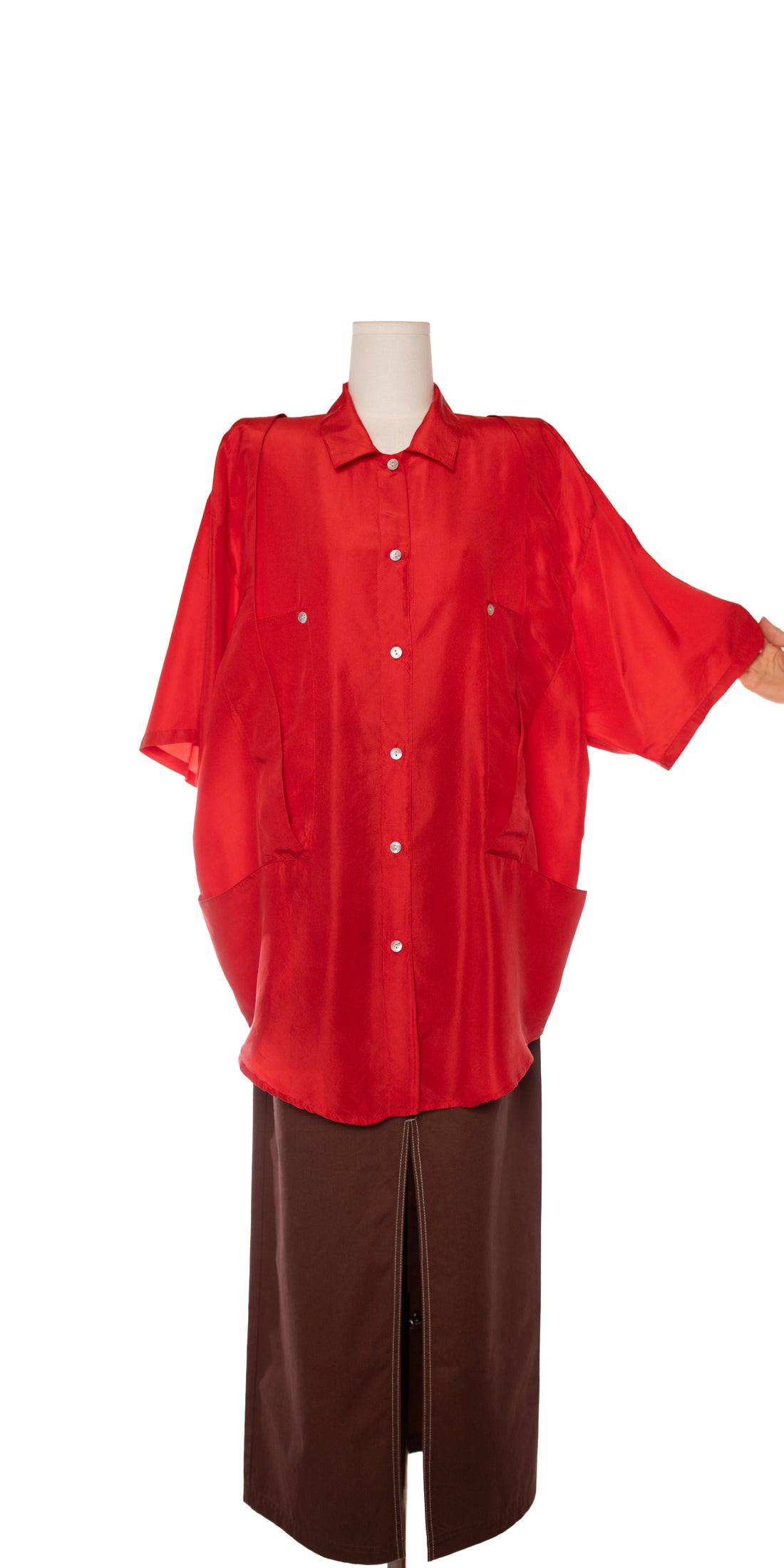 Camasa oversized din matase naturala