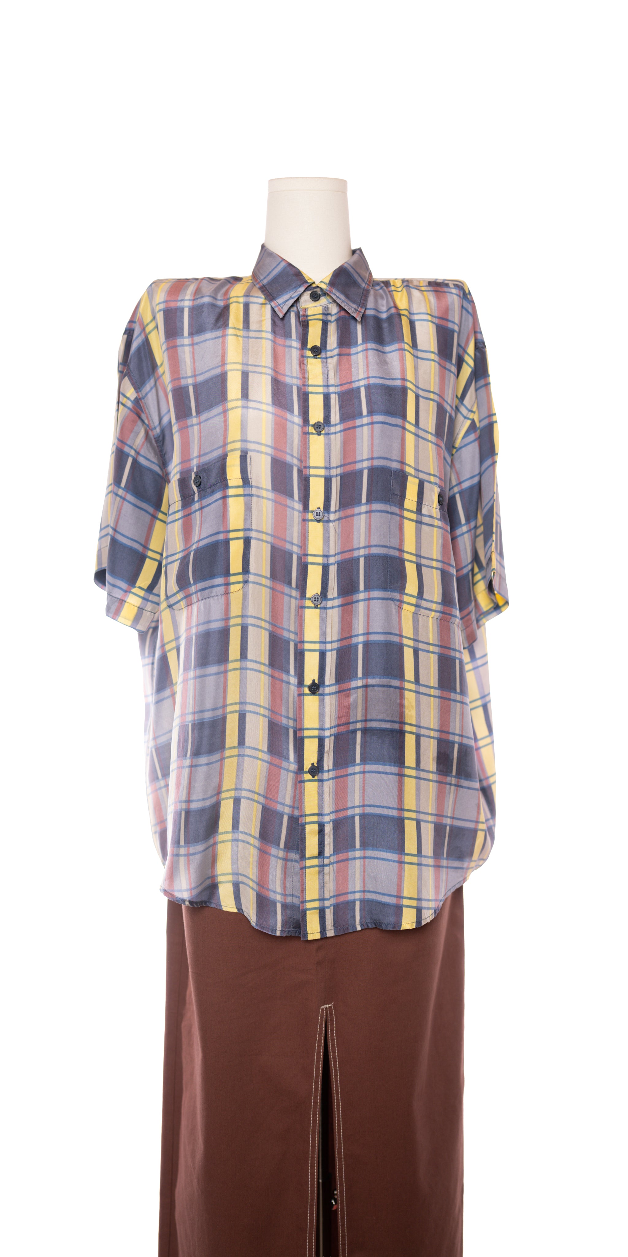 Camasa oversized din matase naturala fluida - Loose