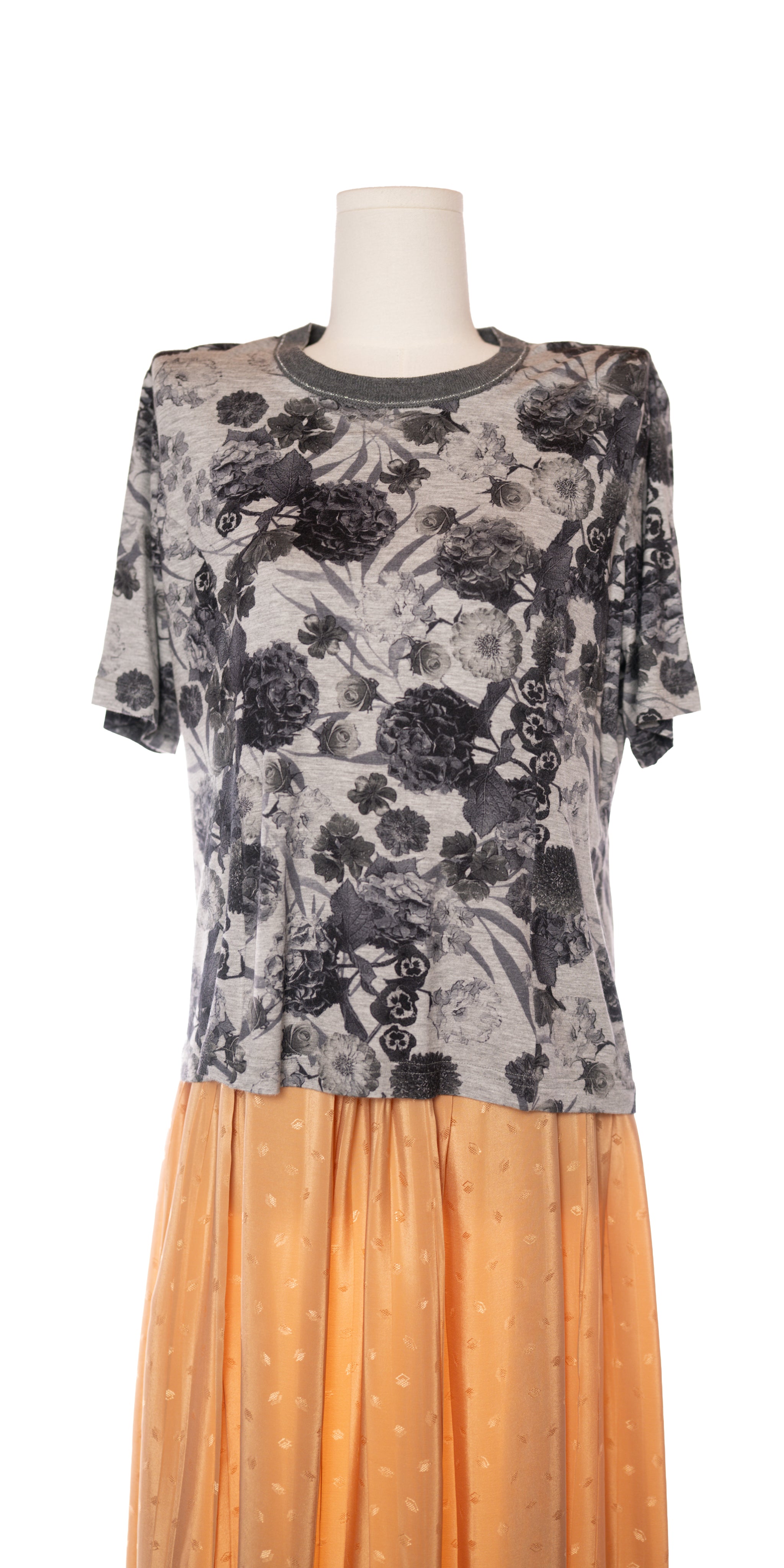 Set fin cu imprimeu floral -Tricou si cardigan - Armando Calo