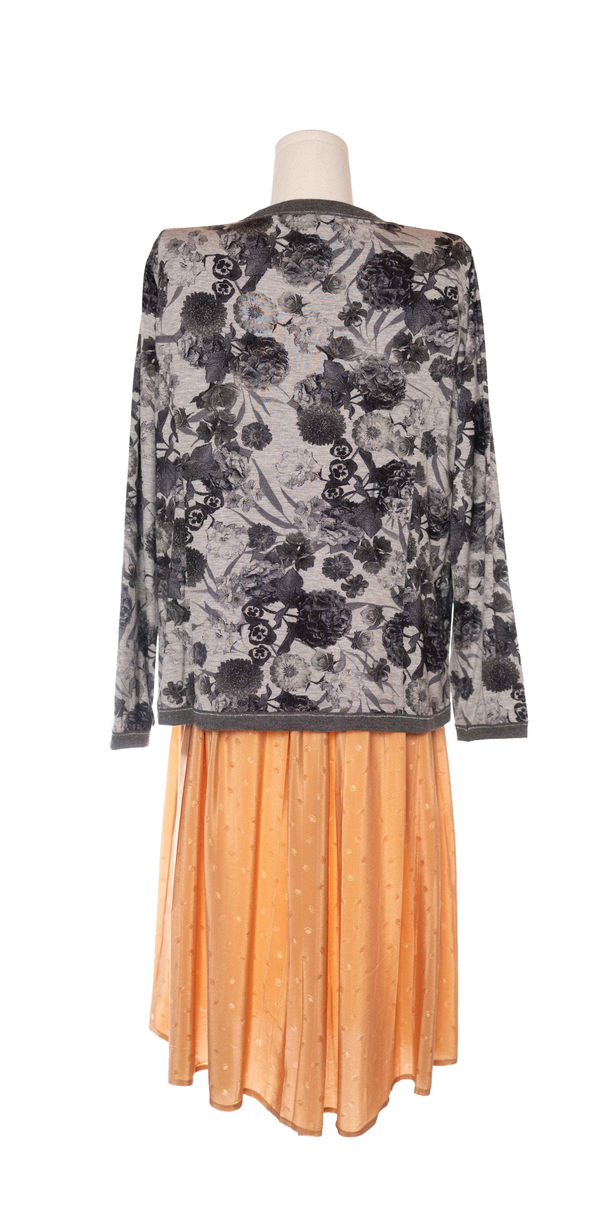 Set fin cu imprimeu floral -Tricou si cardigan - Armando Calo