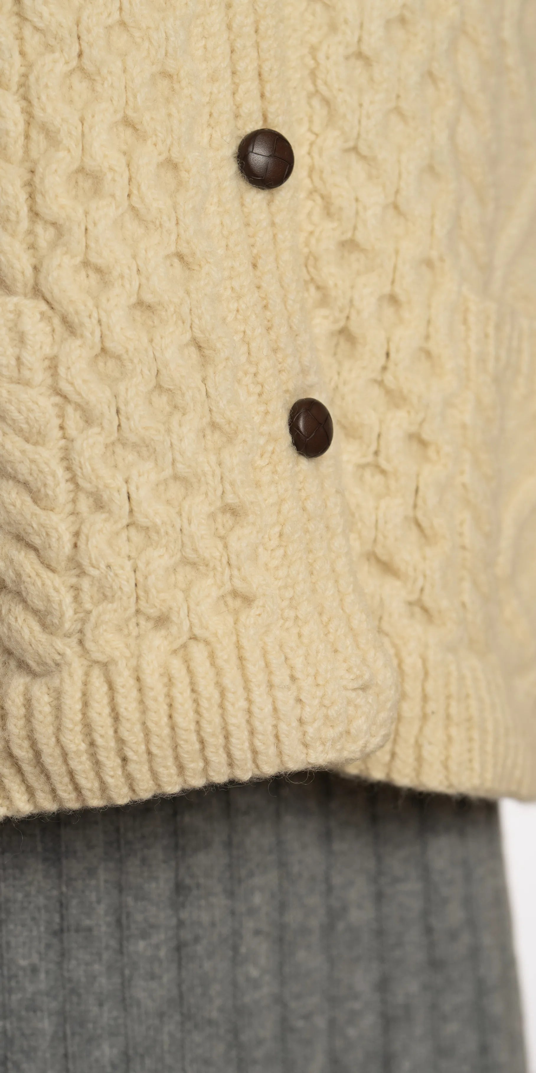 Cardigan din lana cu buzunare