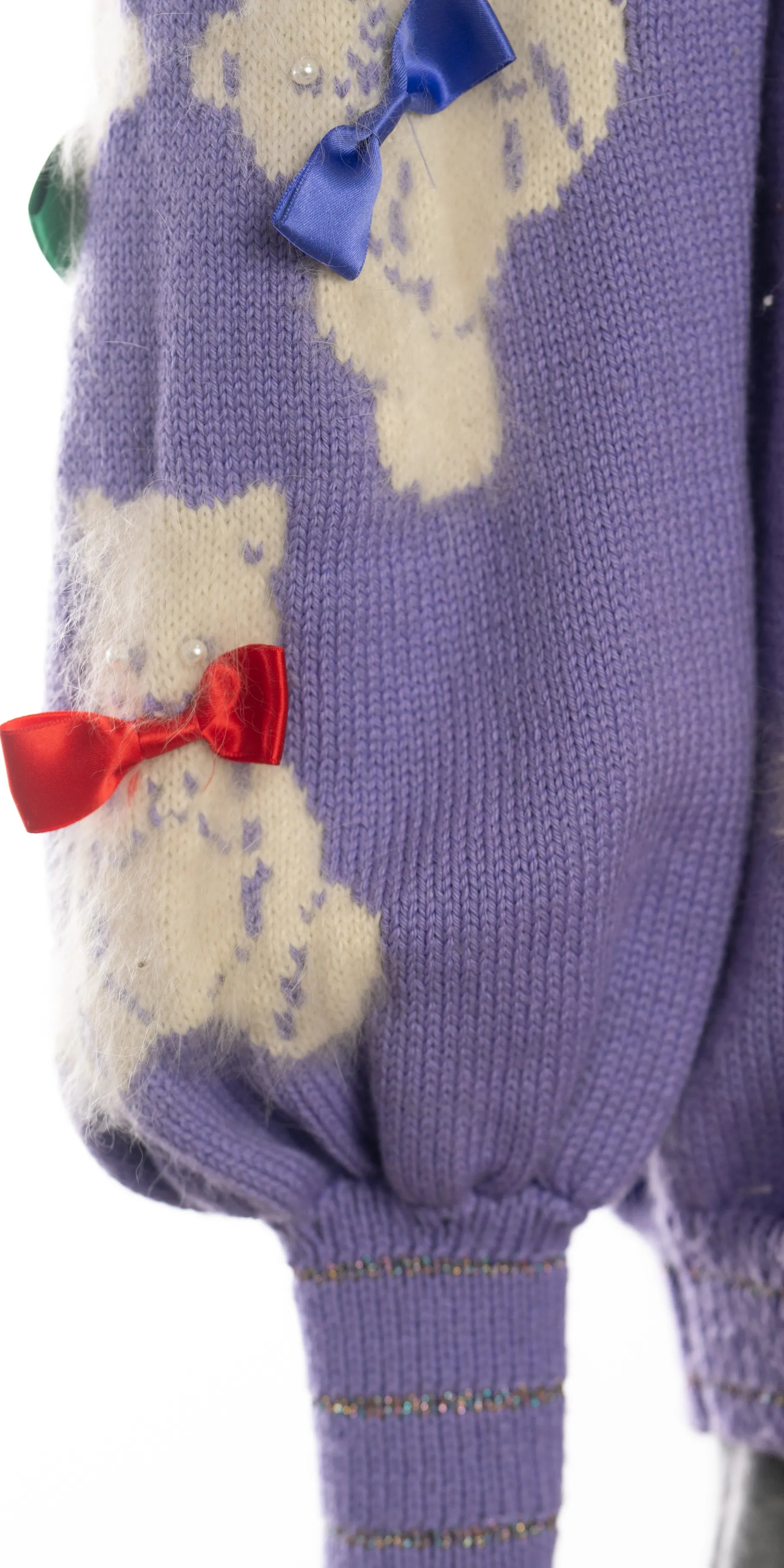 Cardigan din lana cu imprimeu "Bear"