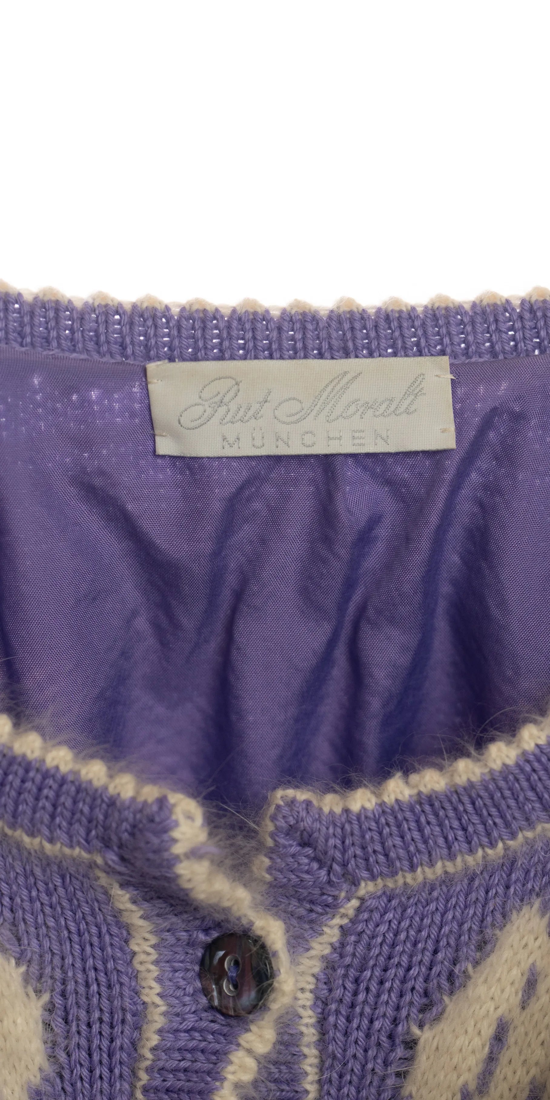 Cardigan din lana cu imprimeu "Bear"