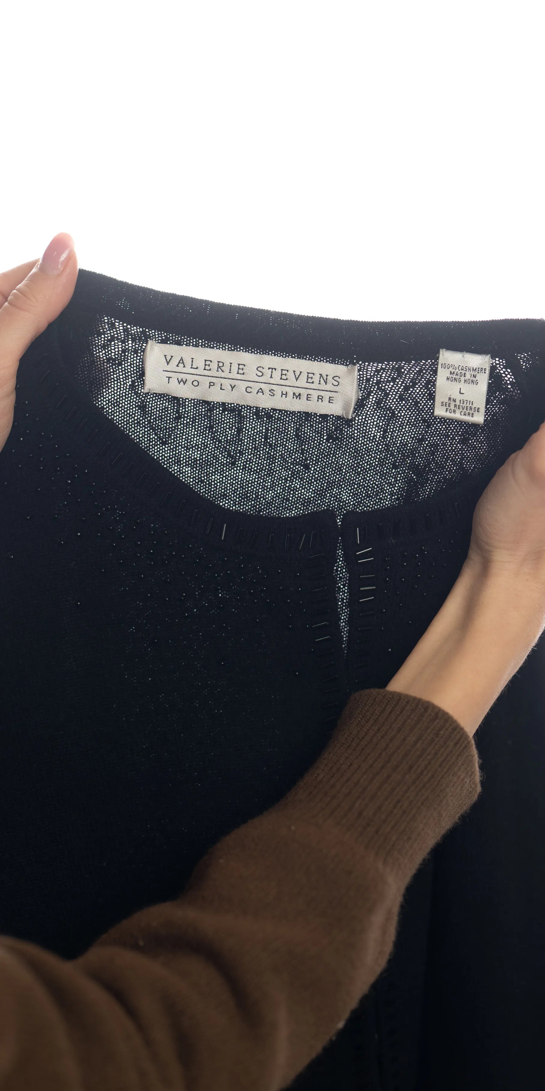 Cardigan din casmir cu margele