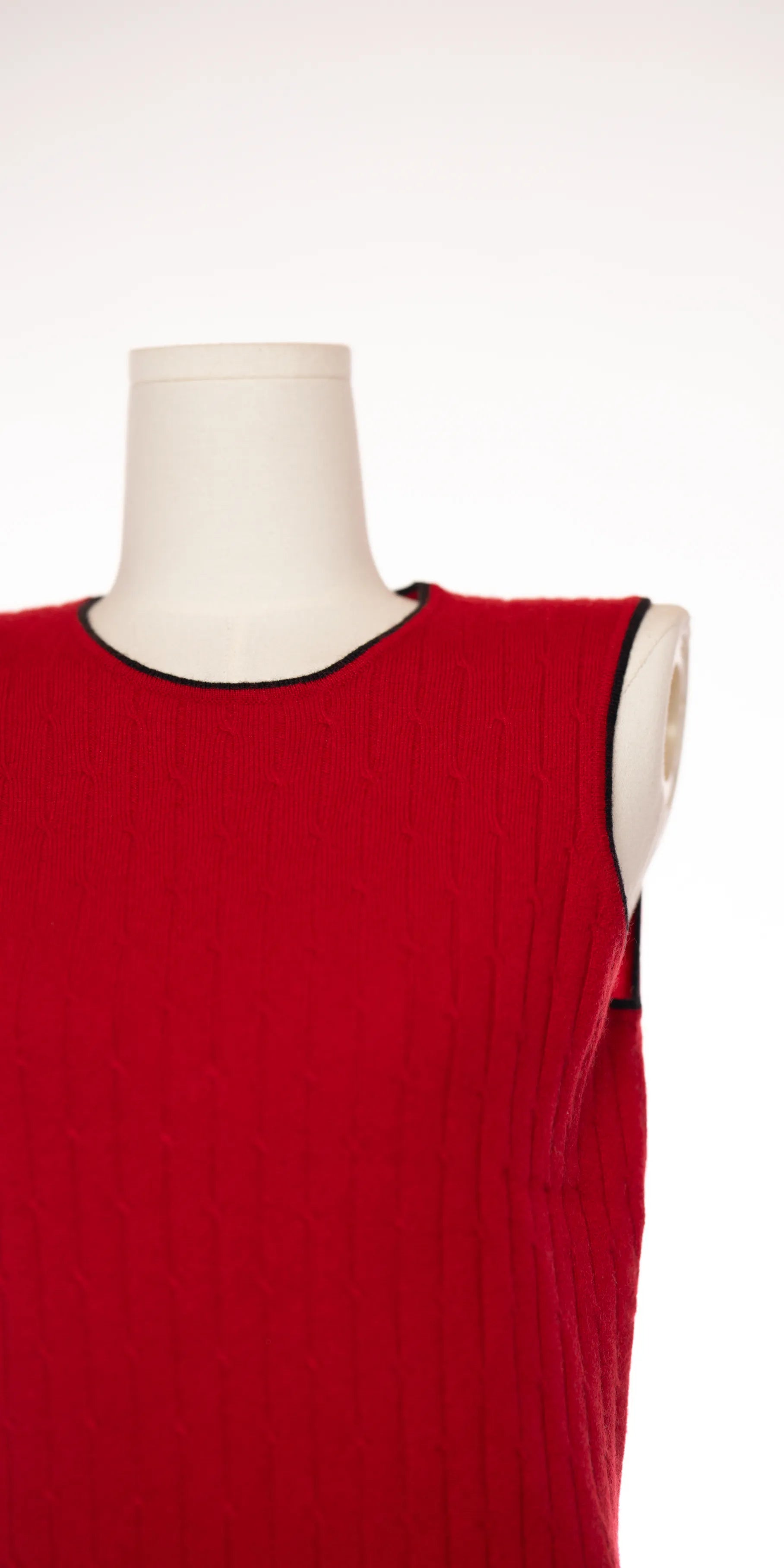 Bluza fara maneci din casmir cu torsade - Ann Taylor