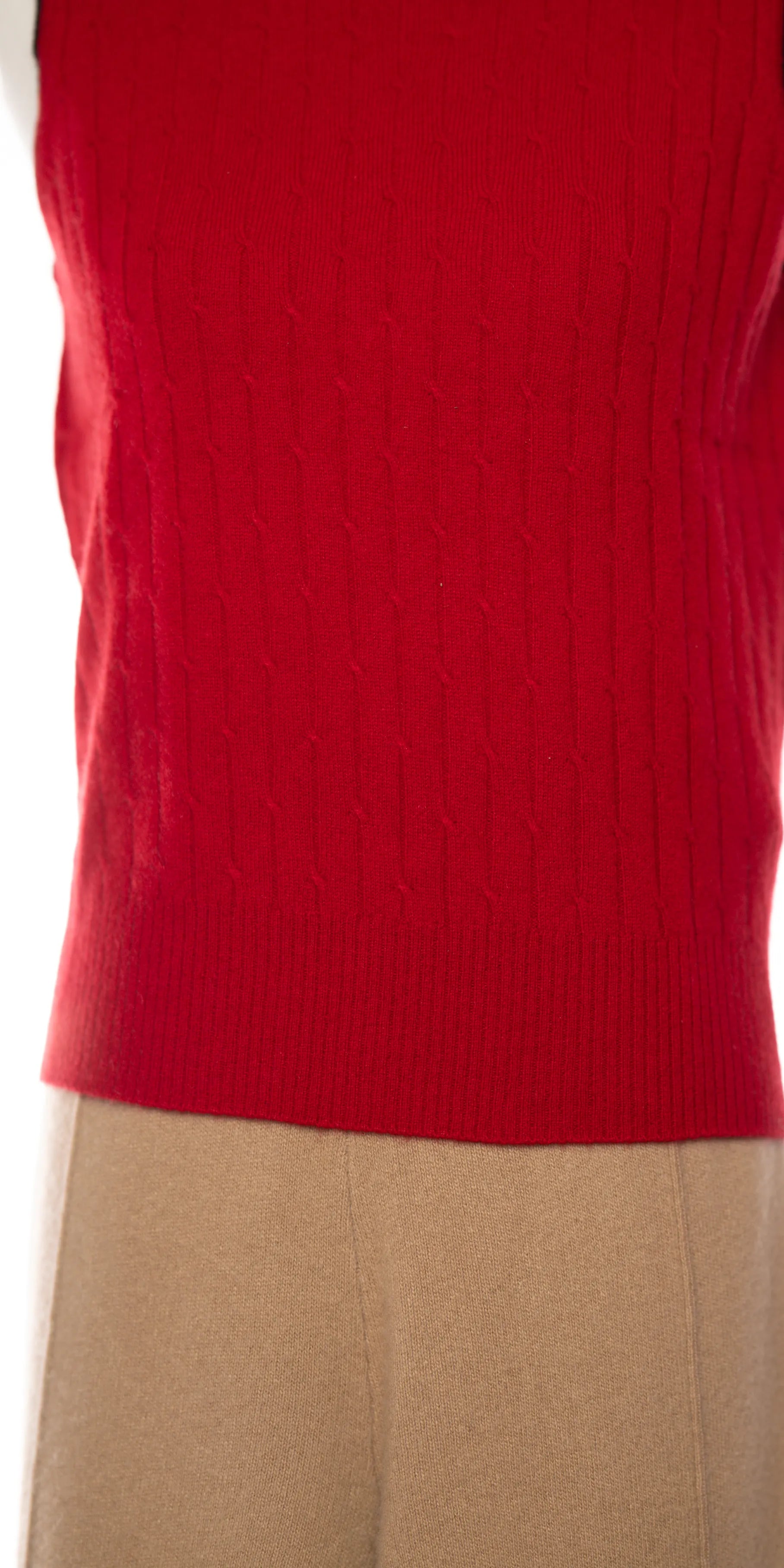 Bluza fara maneci din casmir cu torsade - Ann Taylor