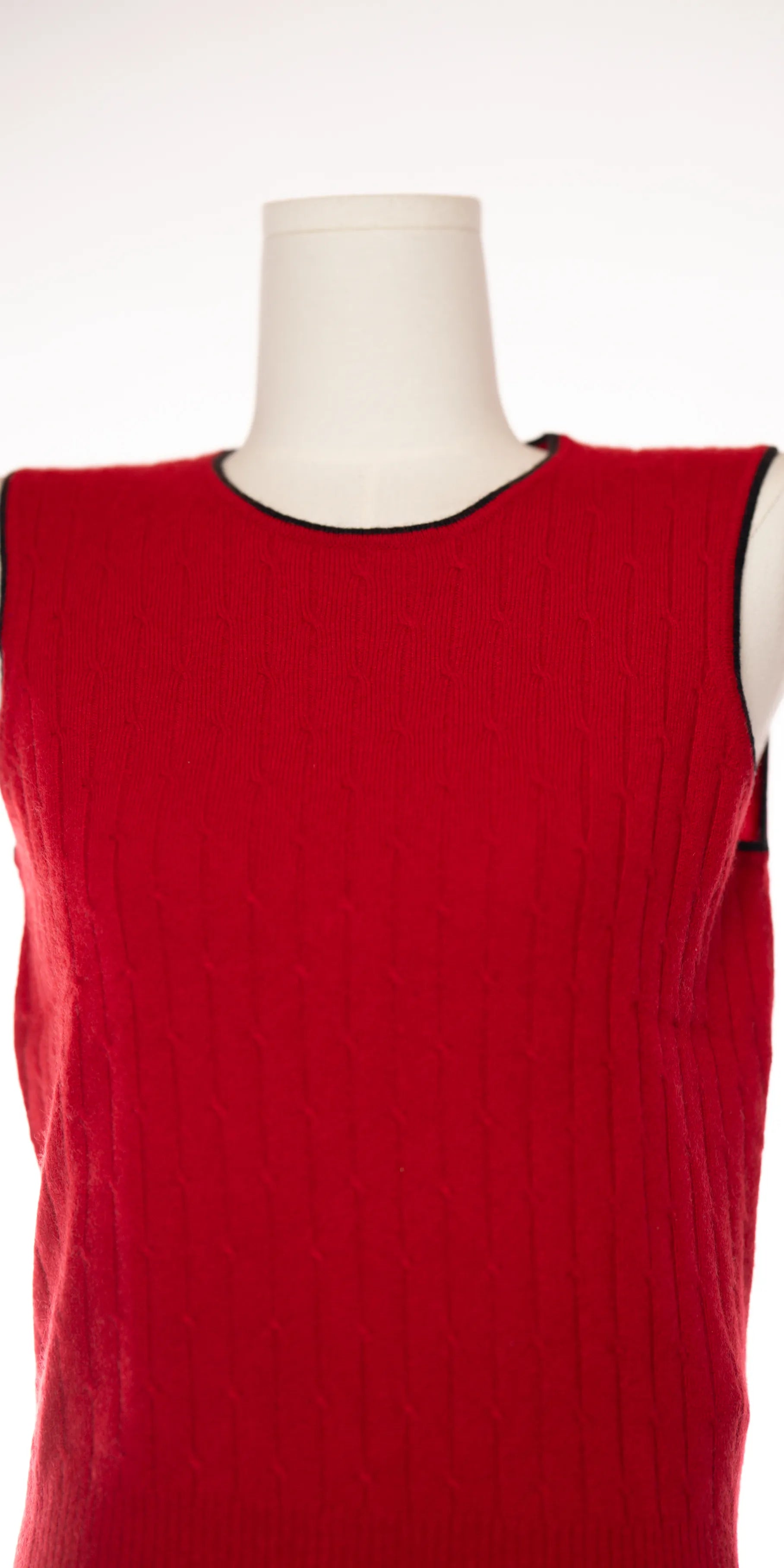 Bluza fara maneci din casmir cu torsade - Ann Taylor