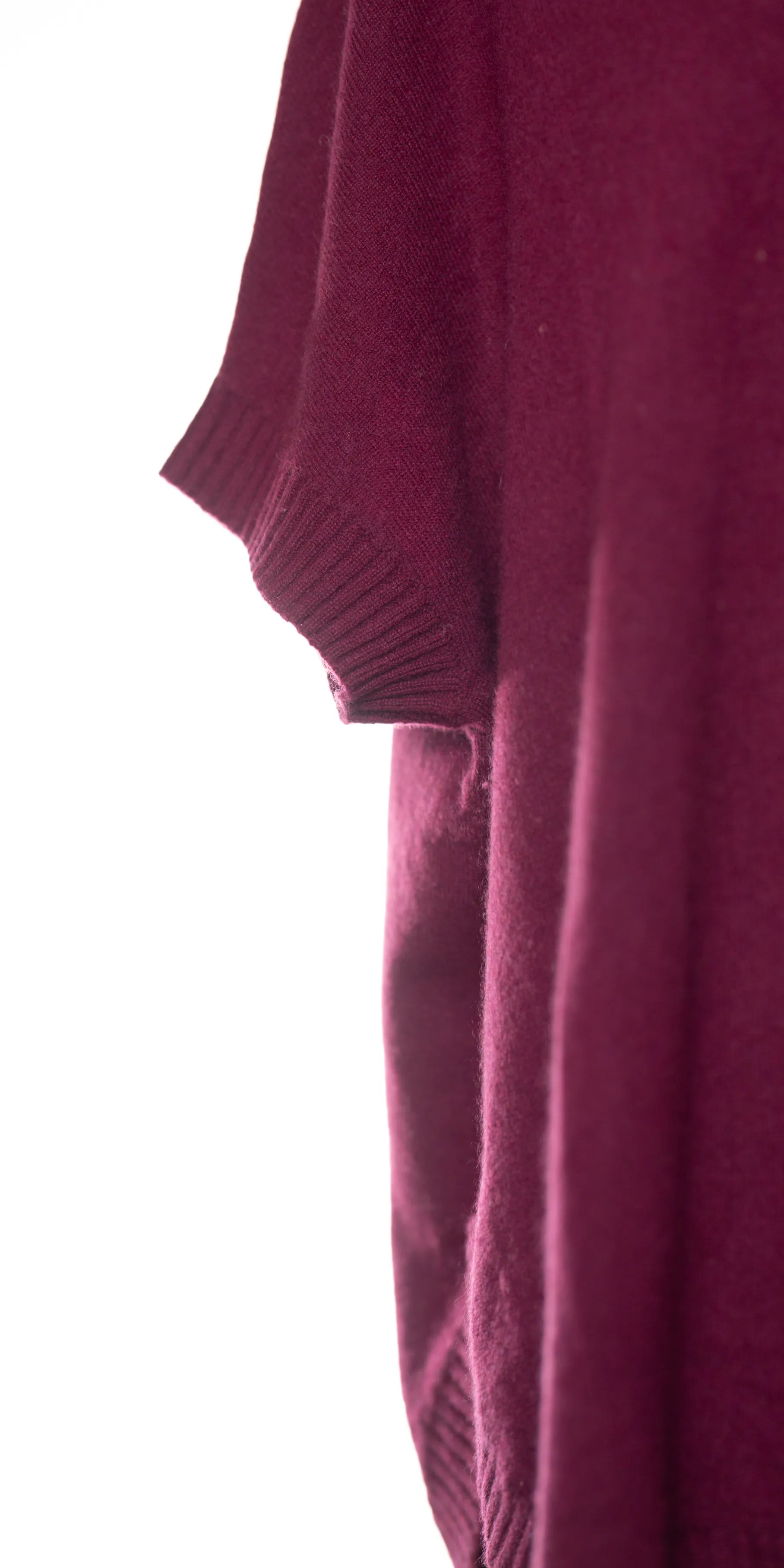 Bluza oversized cu maneci fluture din casmir