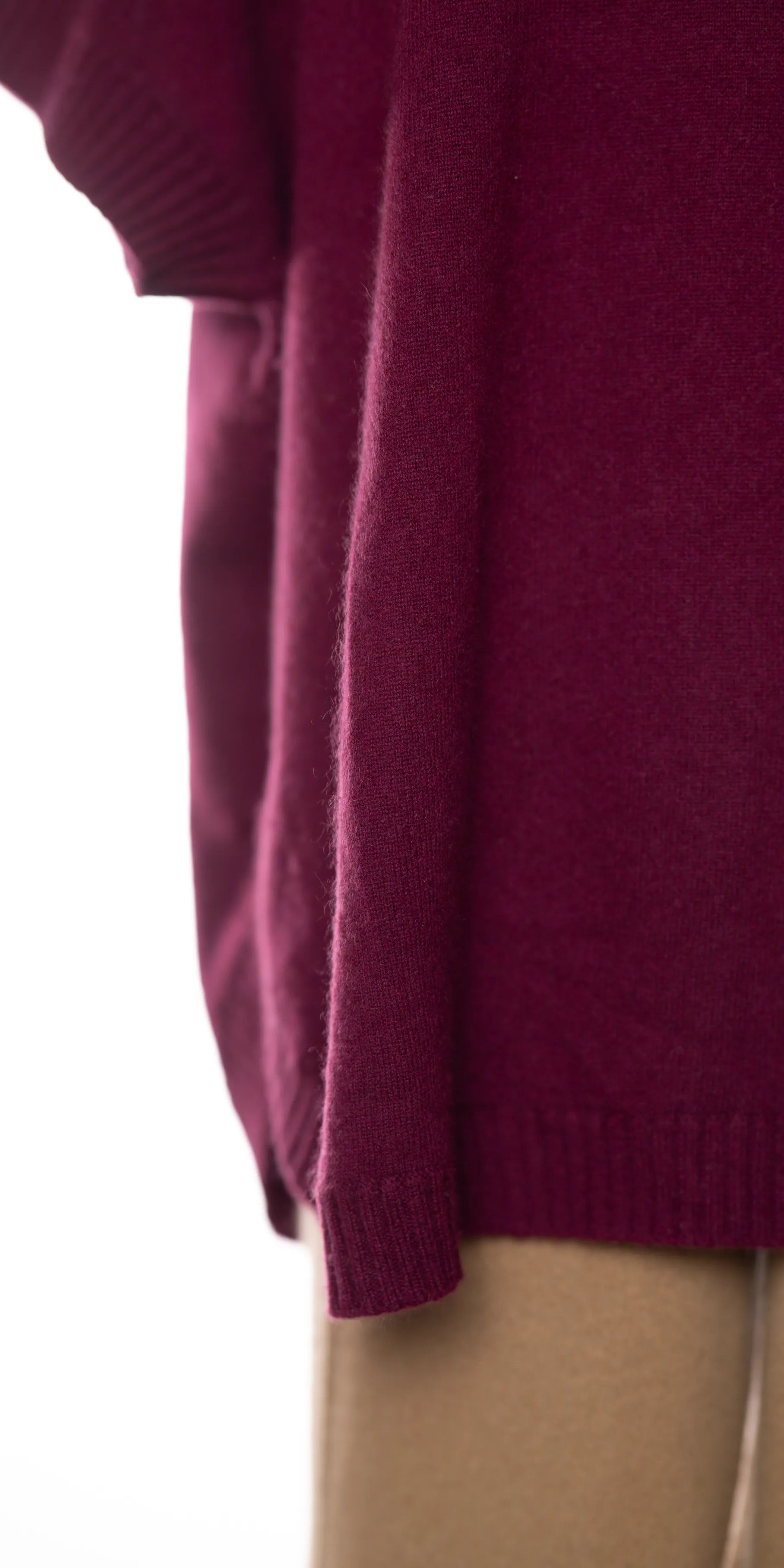 Bluza oversized cu maneci fluture din casmir
