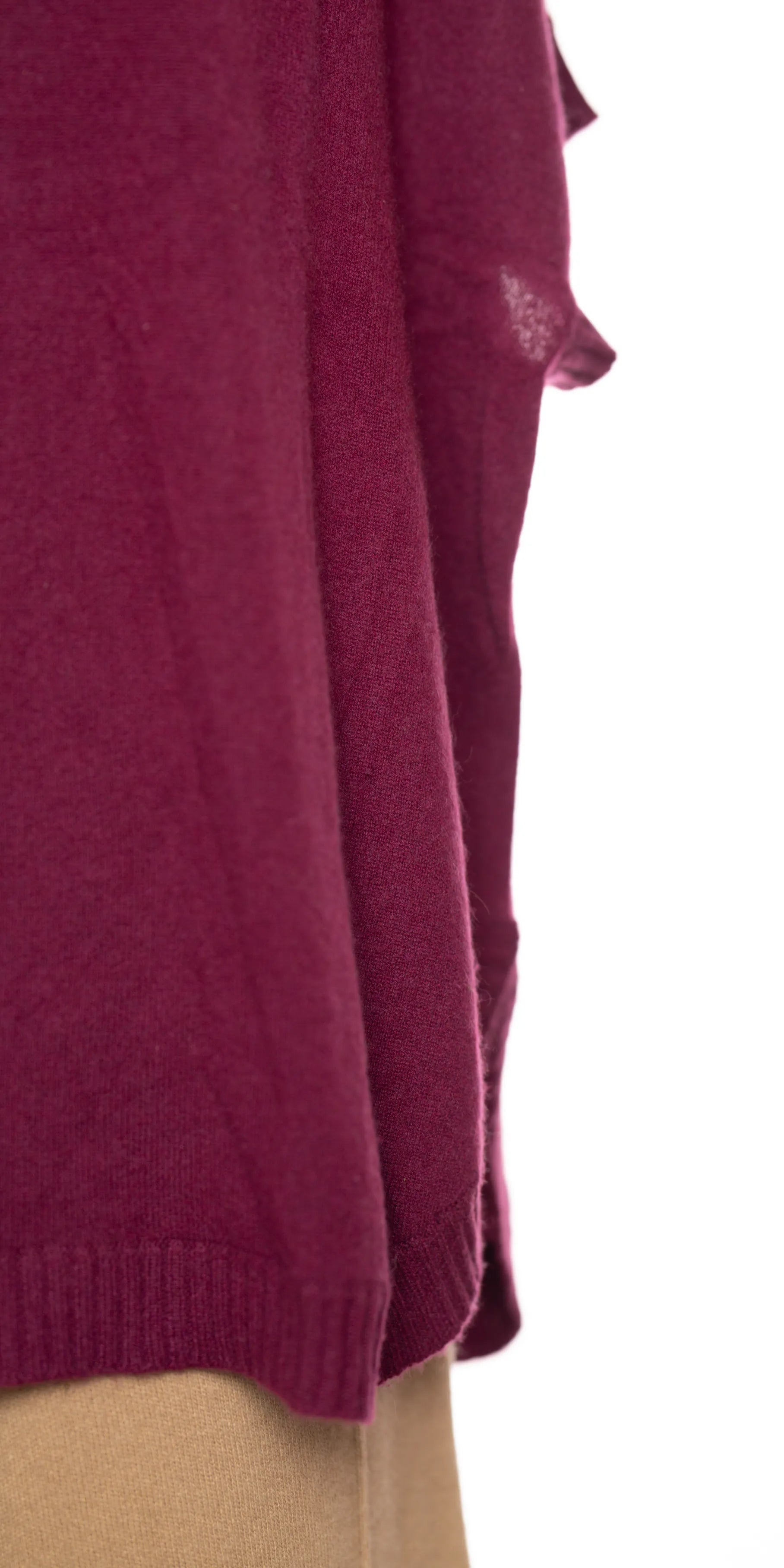 Bluza oversized cu maneci fluture din casmir