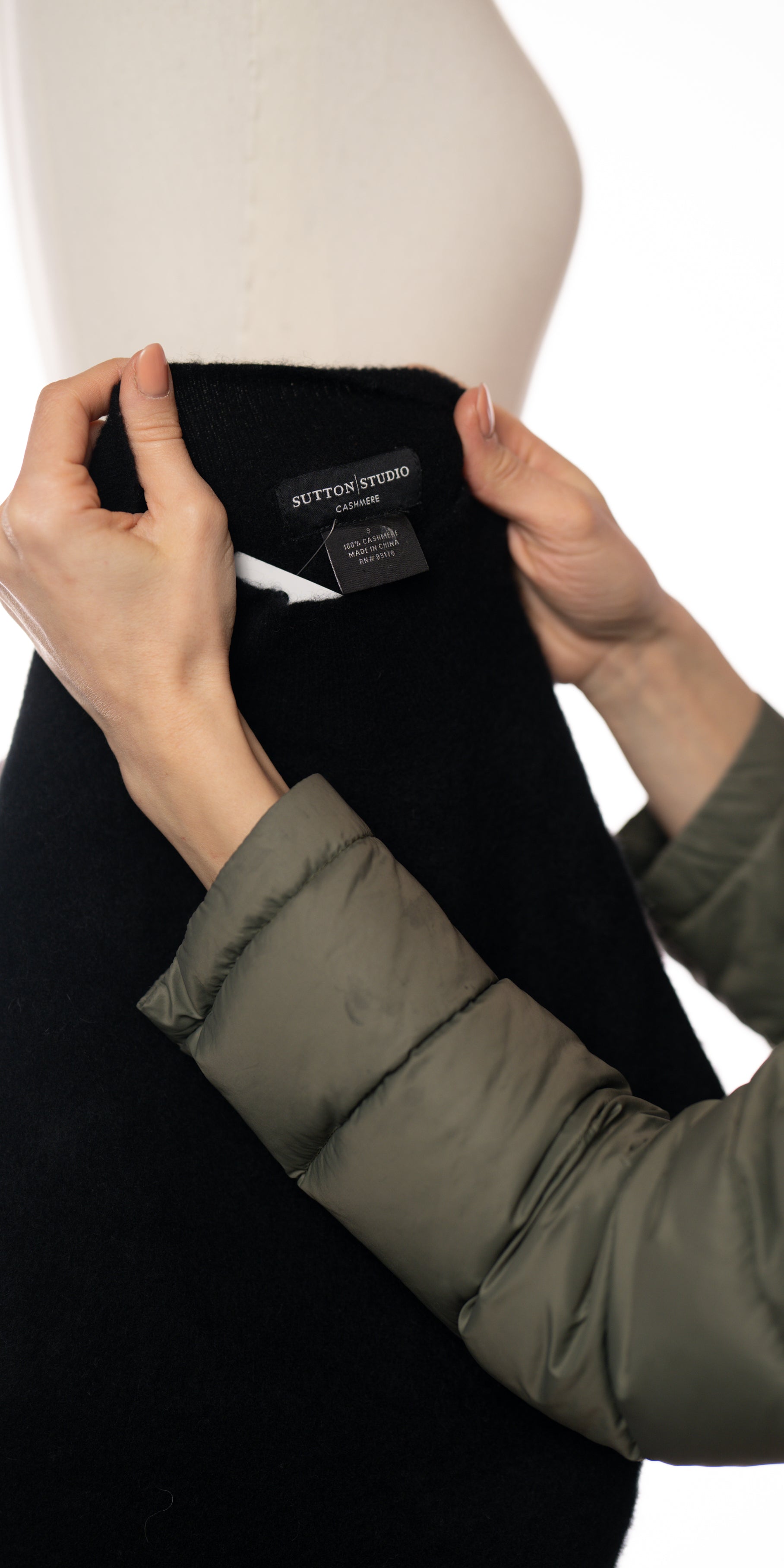 Bluza oversized fara maneci din casmir - Sutton