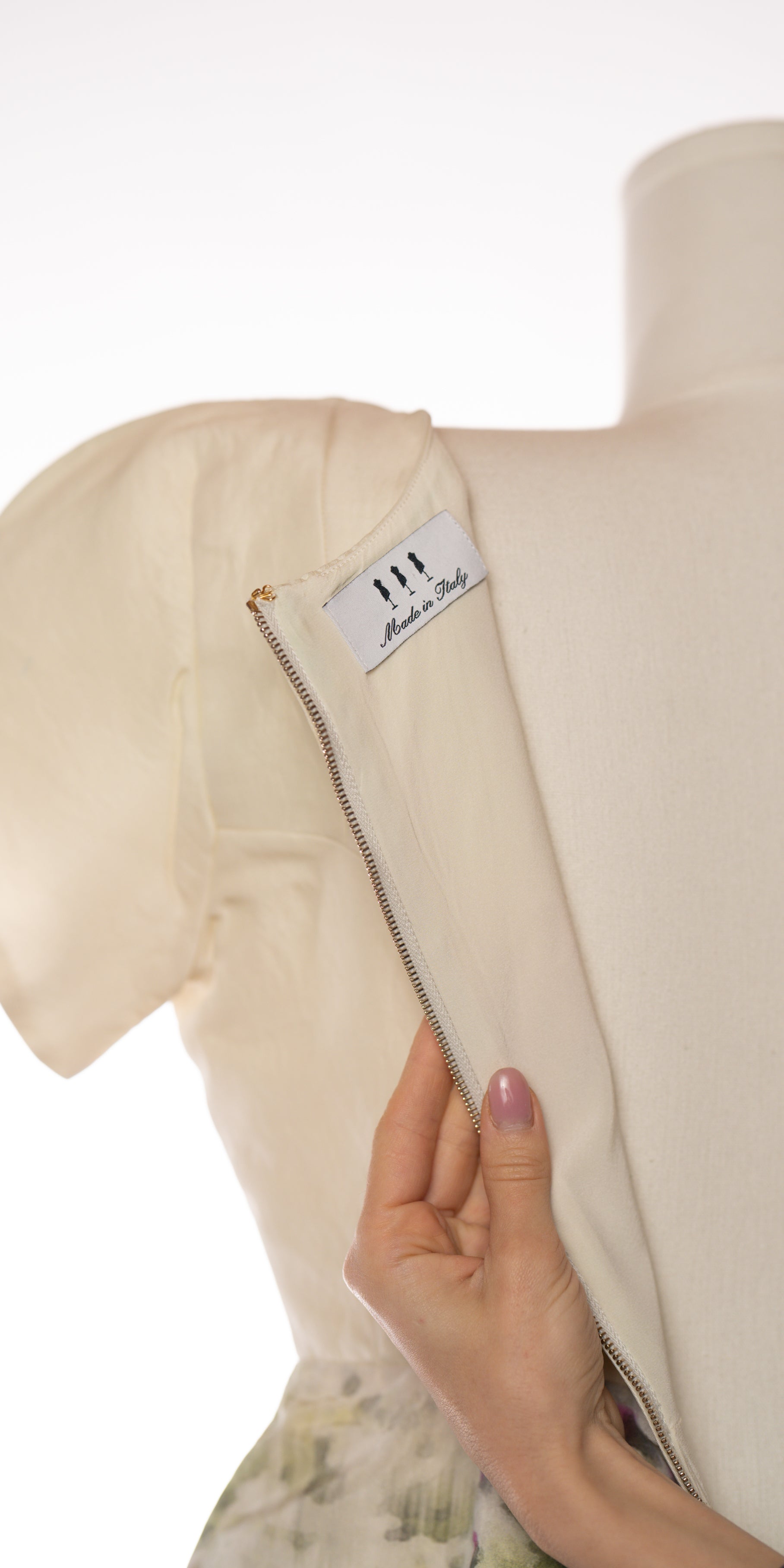 Rochie din matase naturala structurata - Made in Italy