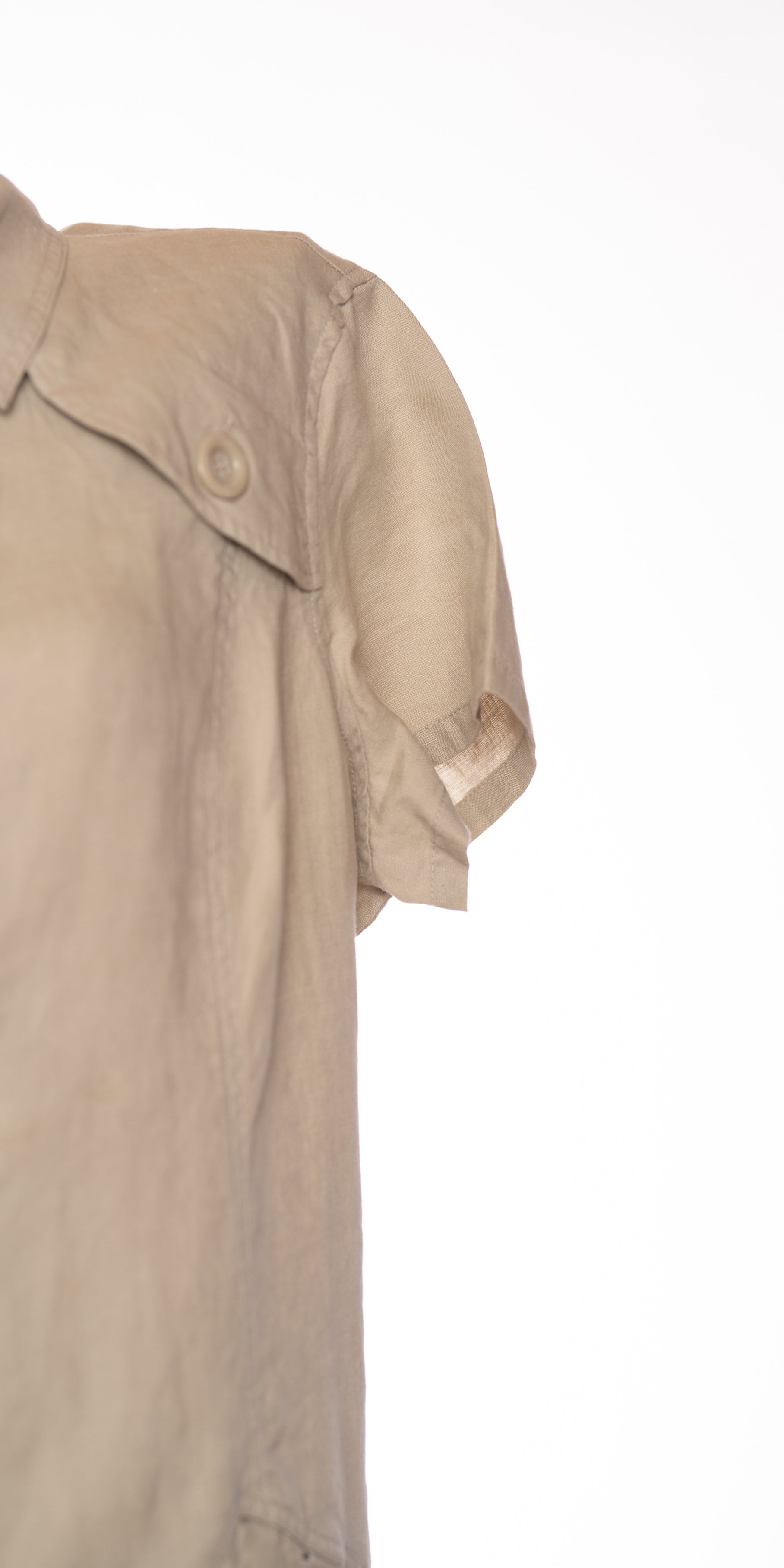 Rochie din in cu nasturi functionali - Biaggini