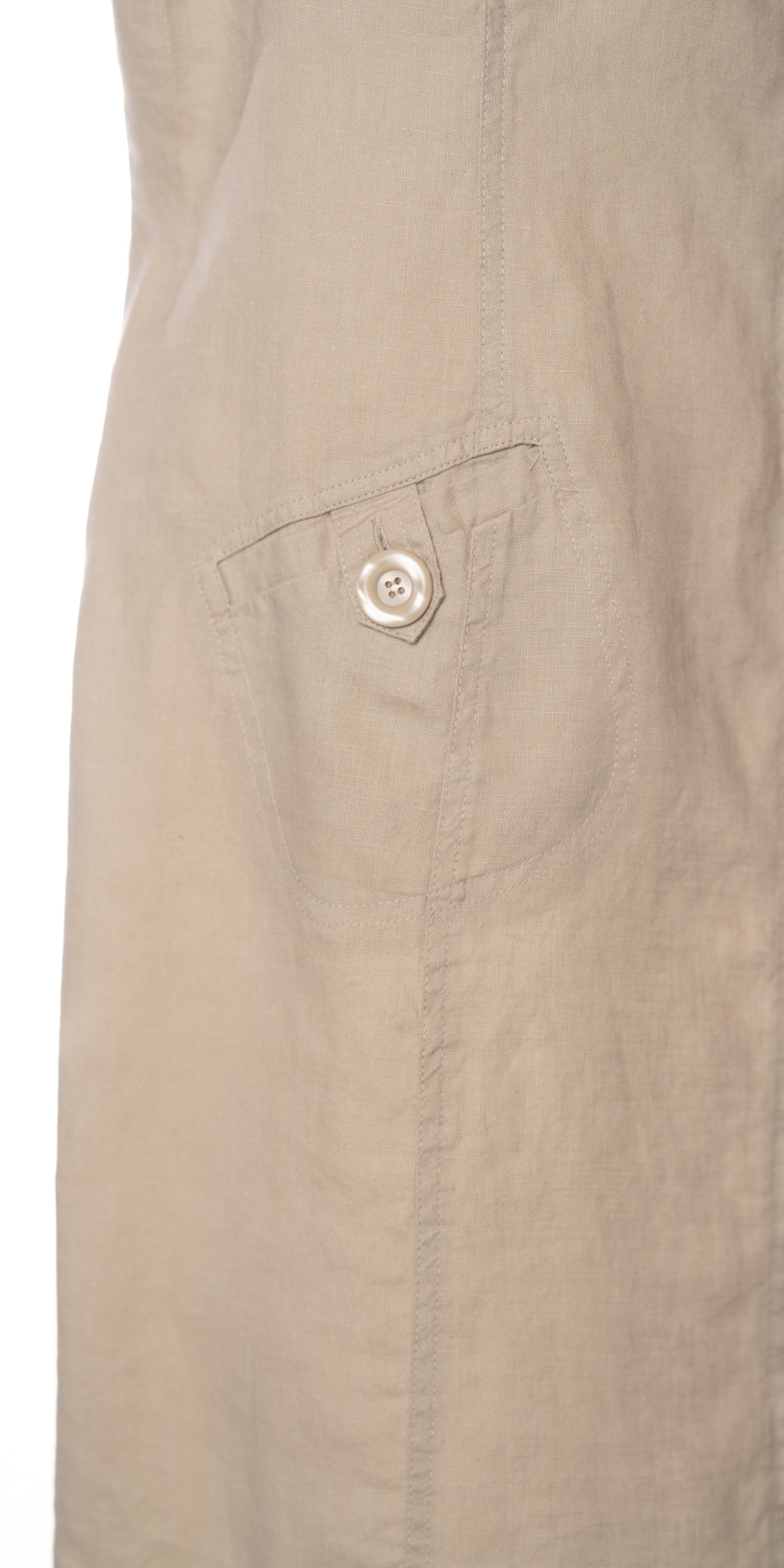 Rochie din in cu nasturi functionali - Biaggini