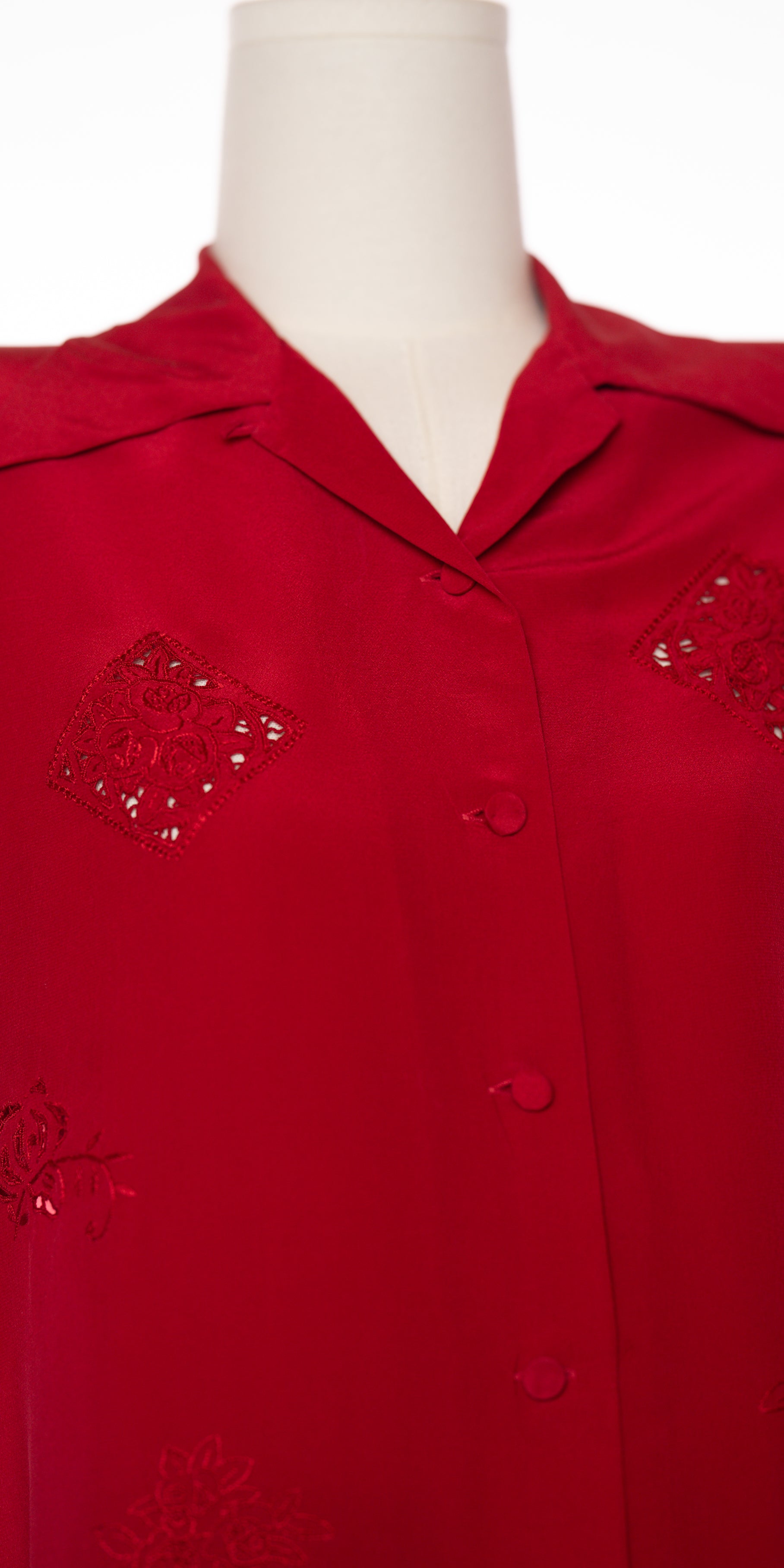 Camasa din matase naturala cu broderie - Made in Italy