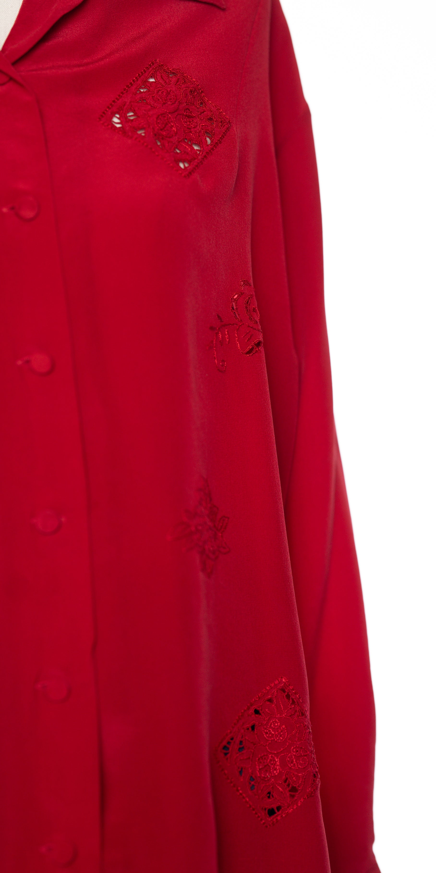 Camasa din matase naturala cu broderie - Made in Italy