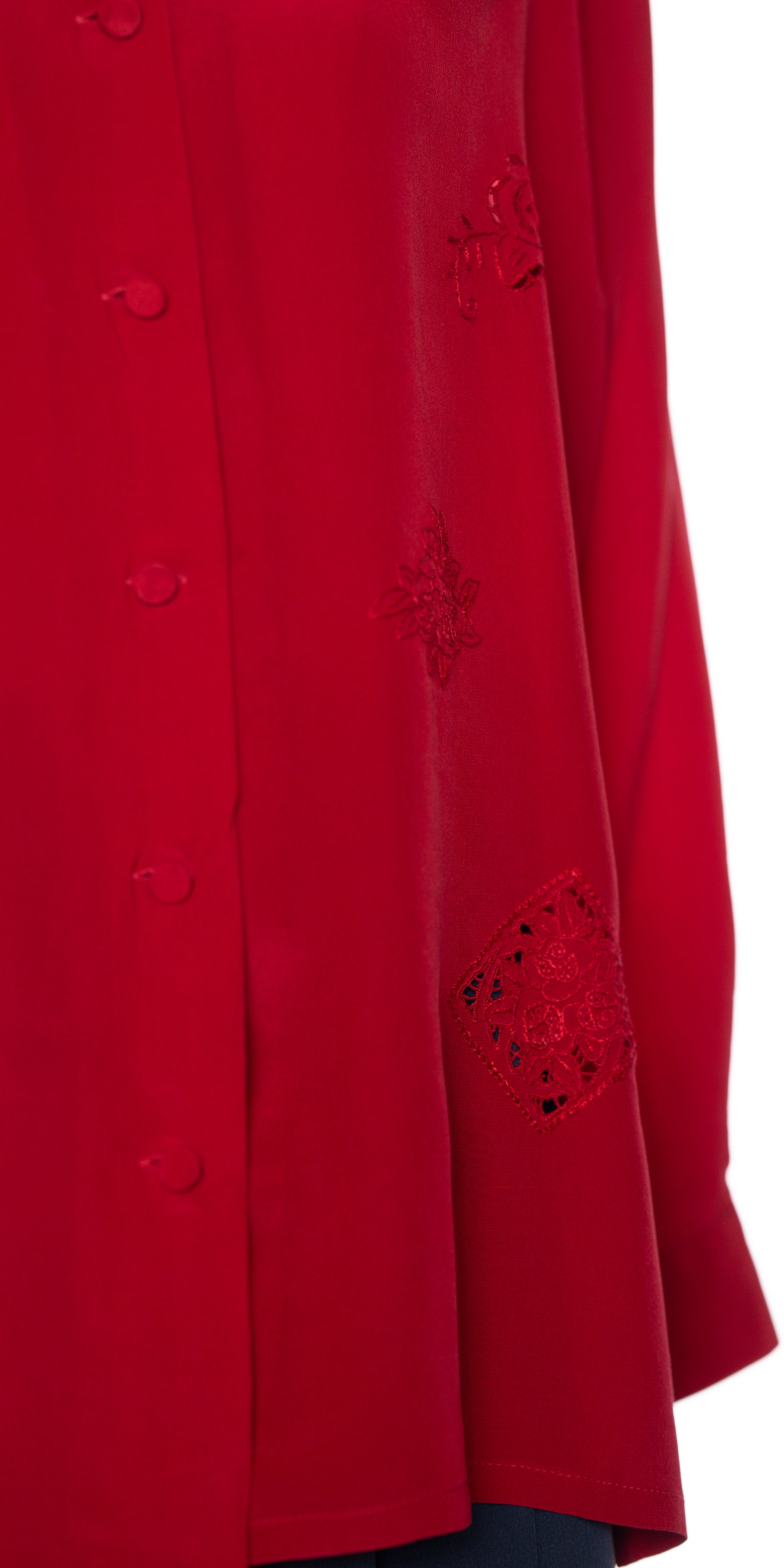 Camasa din matase naturala cu broderie - Made in Italy
