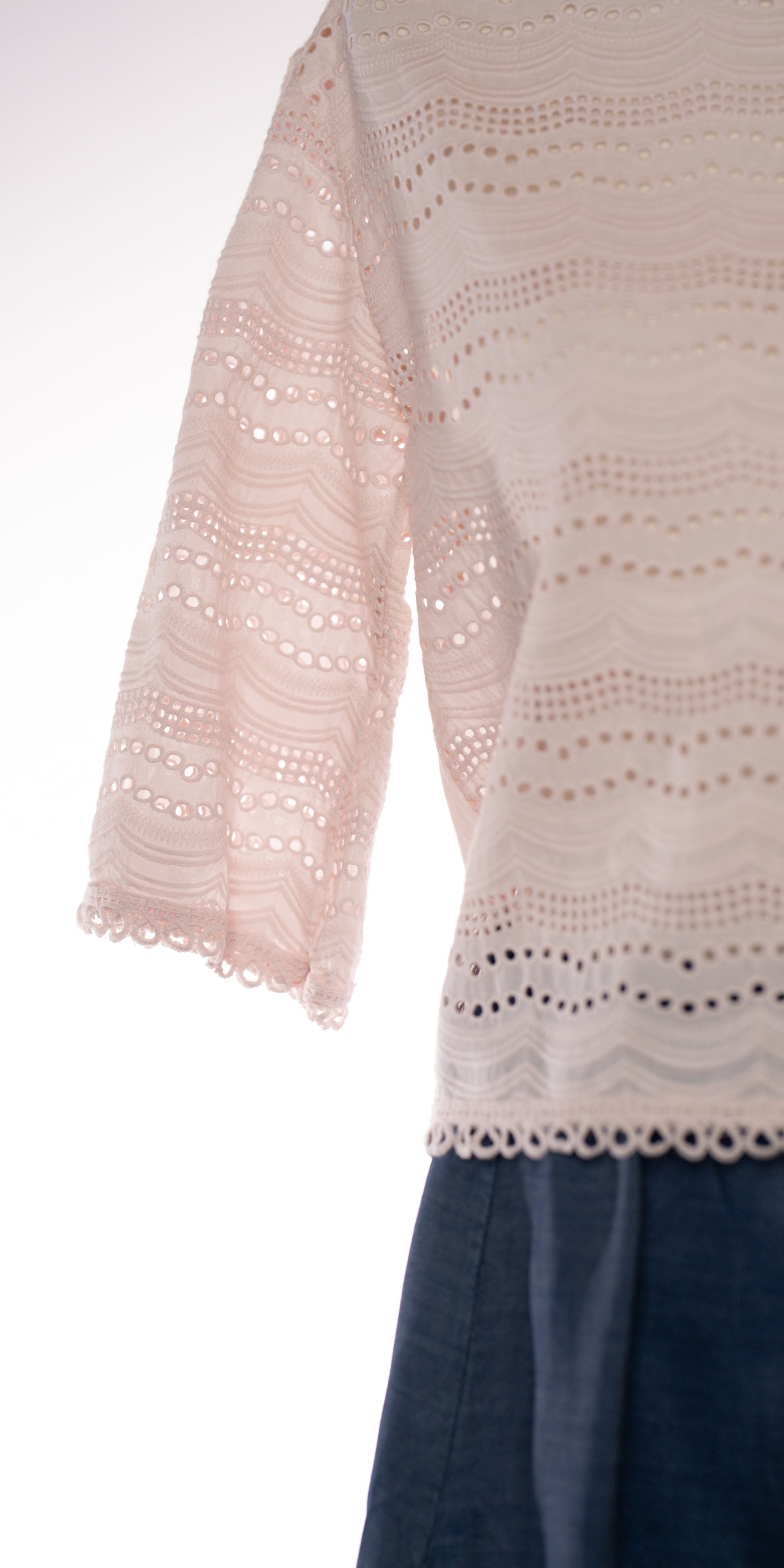 Bluza cu broderie englezeasca - Made in Italy