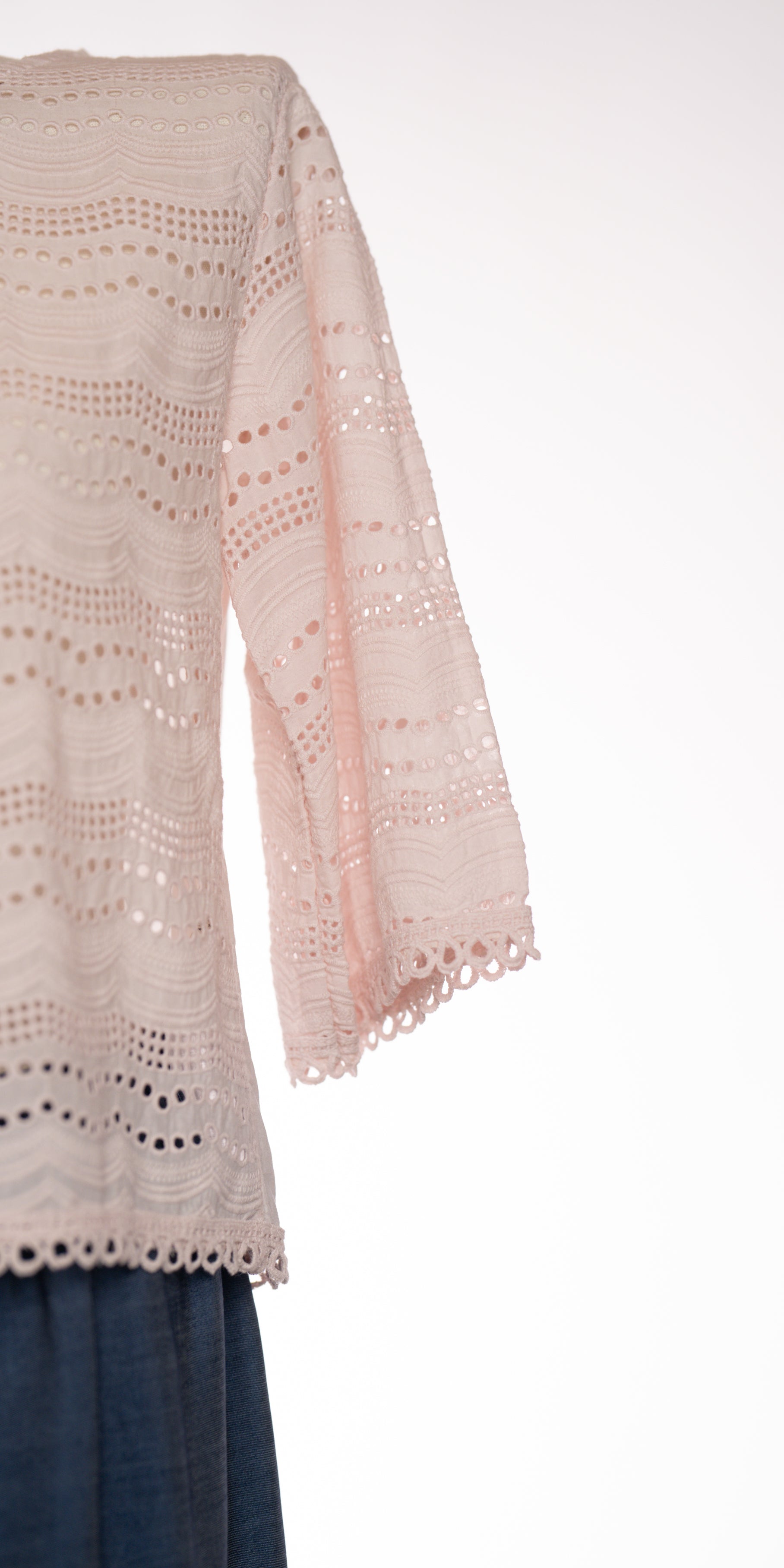 Bluza cu broderie englezeasca - Made in Italy