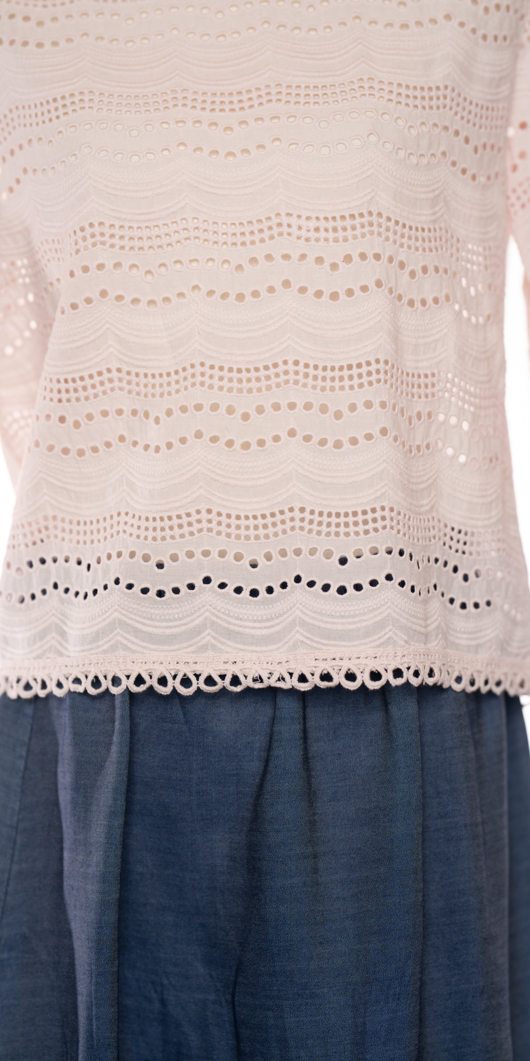 Bluza cu broderie englezeasca - Made in Italy