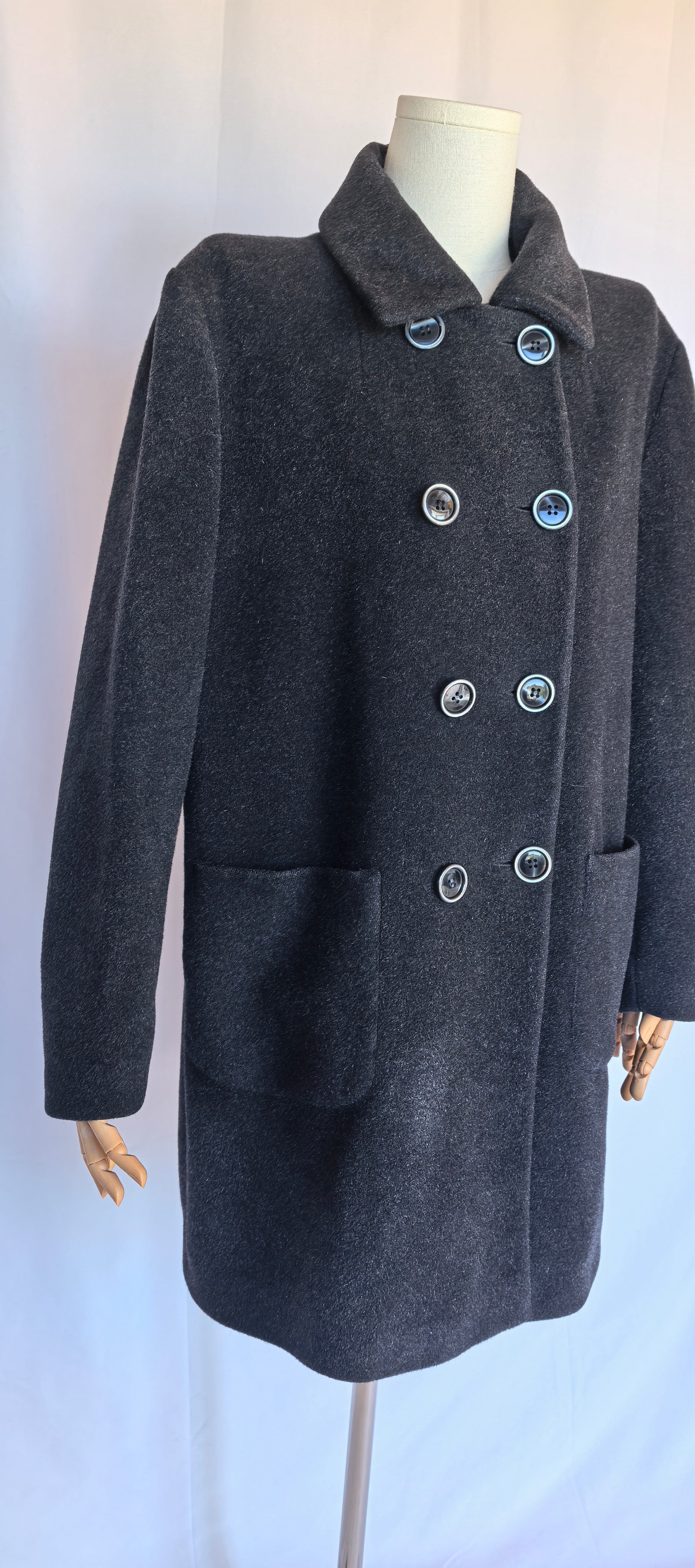 Palton din lana cu fir lung