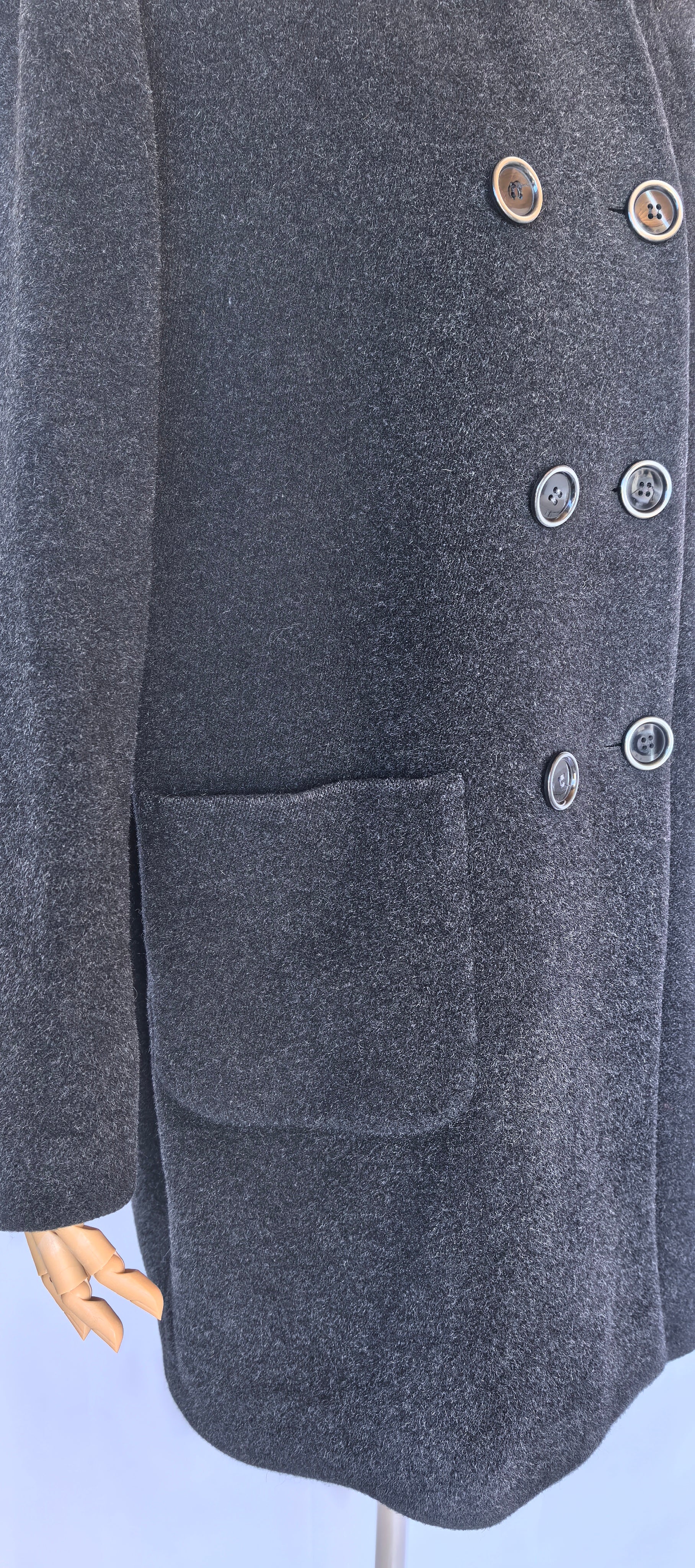 Palton din lana cu fir lung