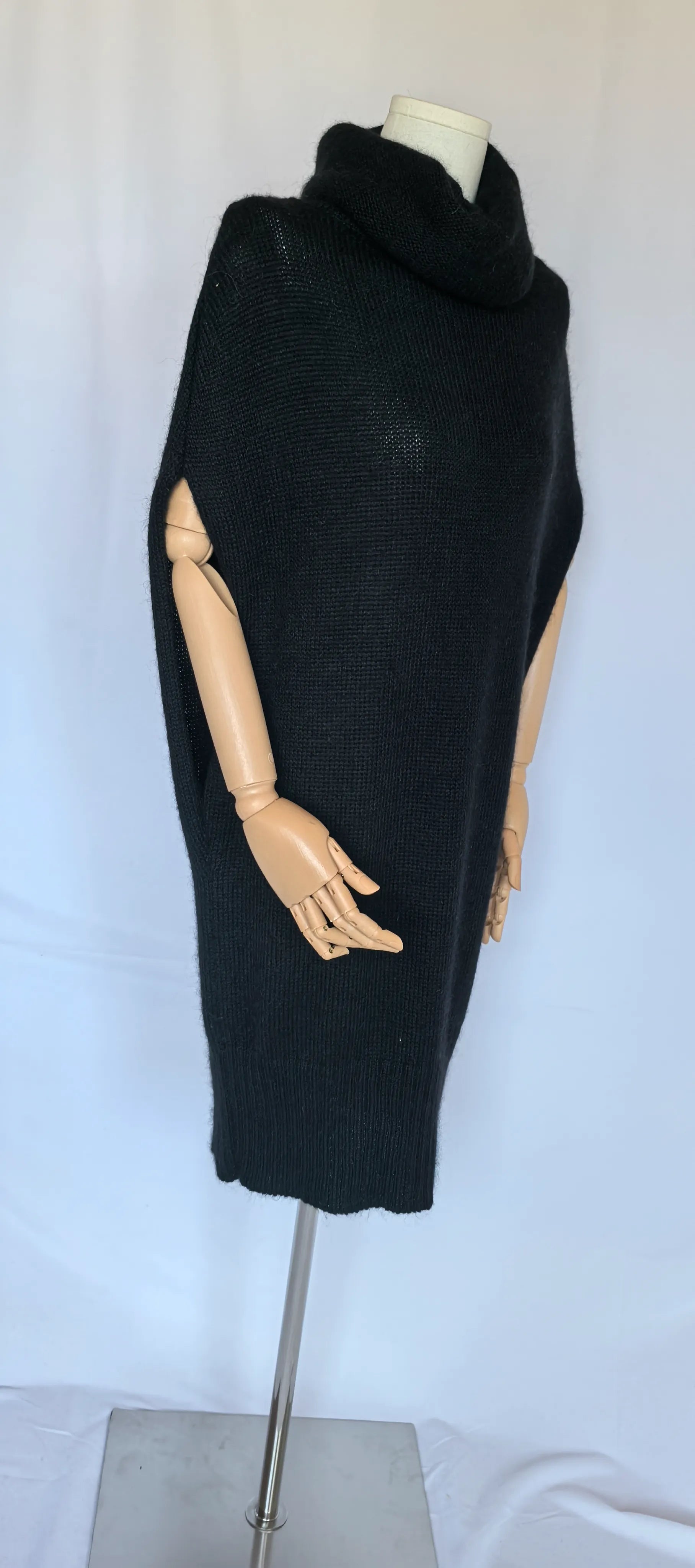 Vesta cu guler supradimensionat din lana