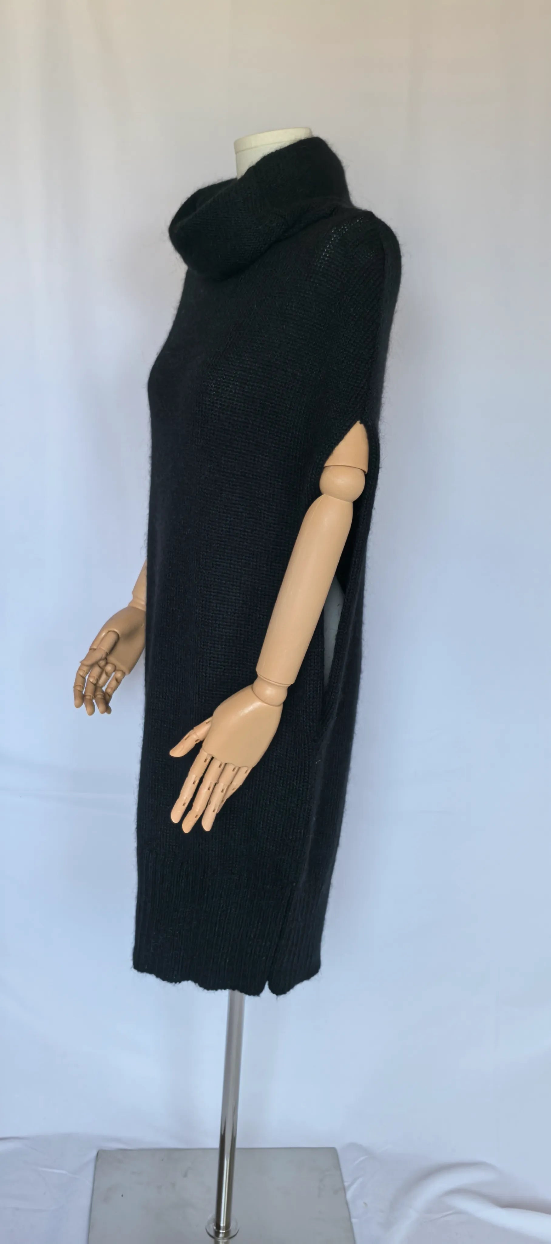 Vesta cu guler supradimensionat din lana