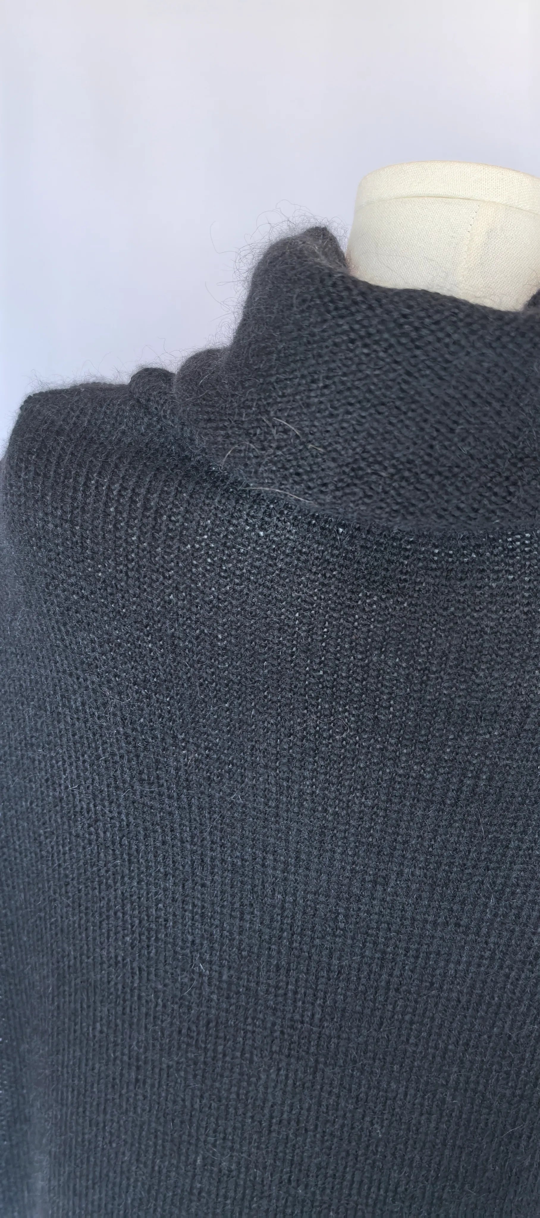 Vesta cu guler supradimensionat din lana