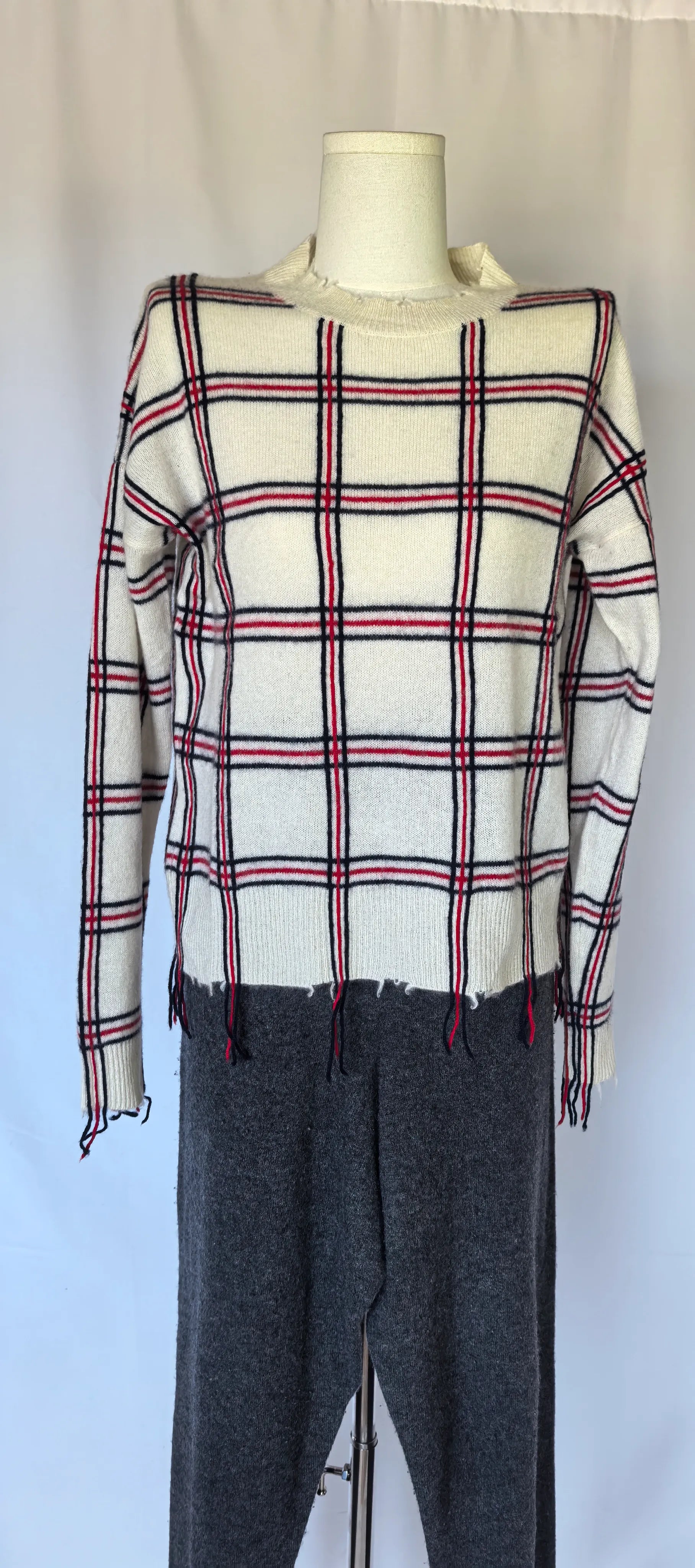 Pulover oversized din casmir -Aqua