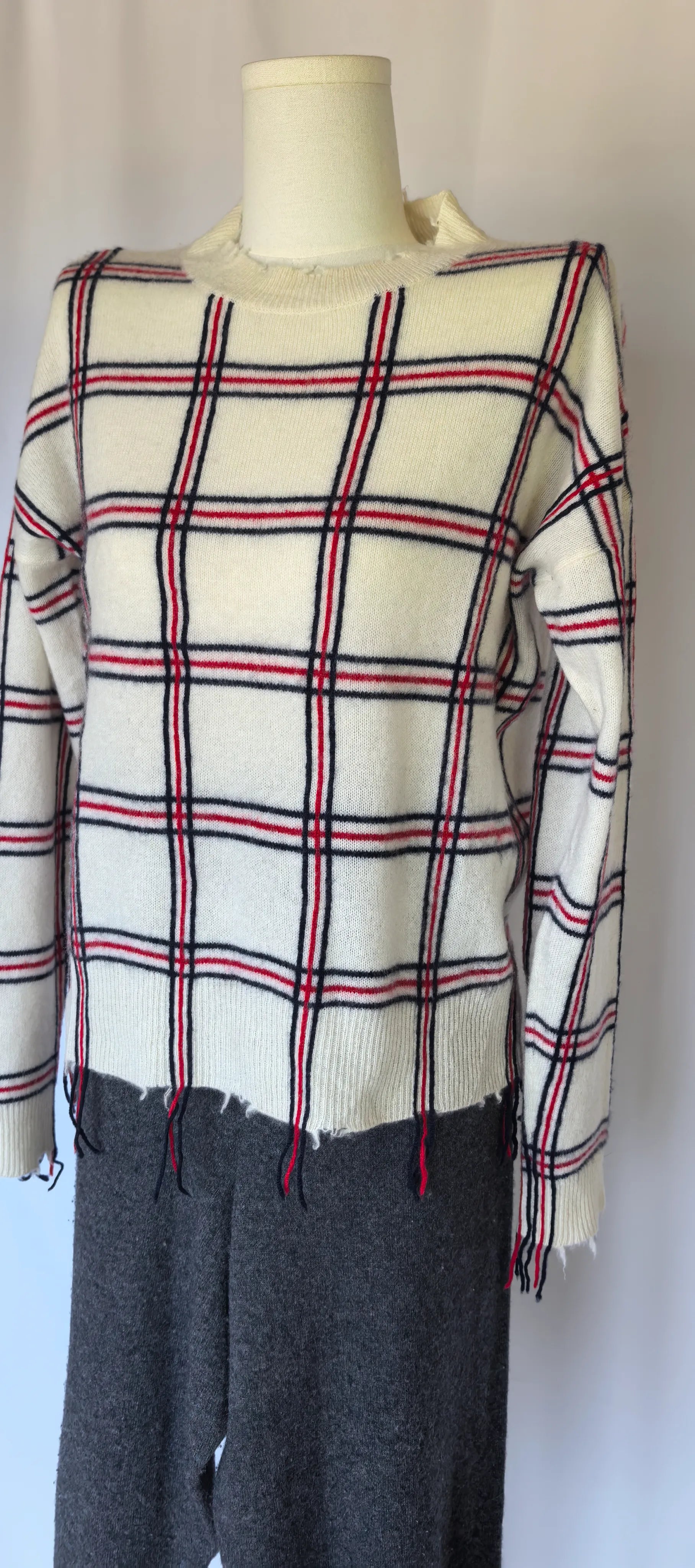 Pulover oversized din casmir -Aqua