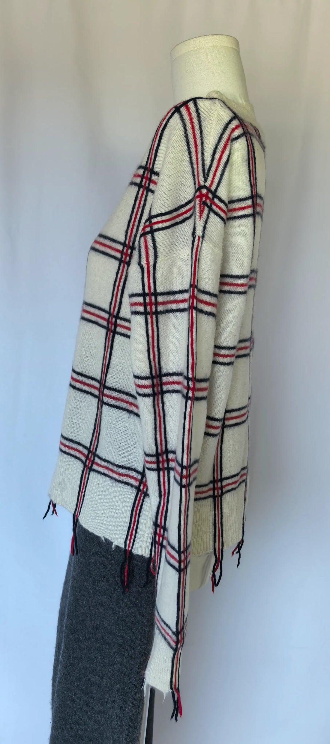 Pulover oversized din casmir -Aqua