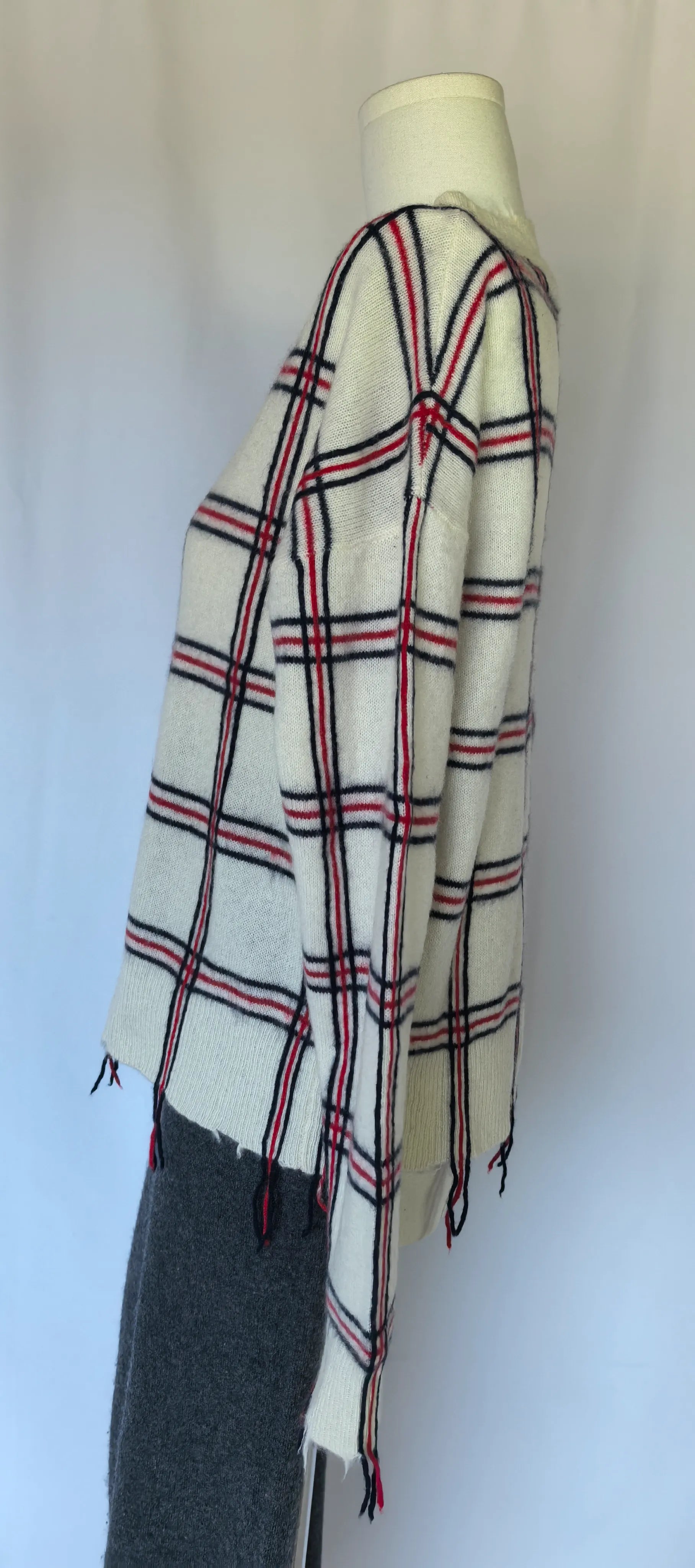 Pulover oversized din casmir -Aqua