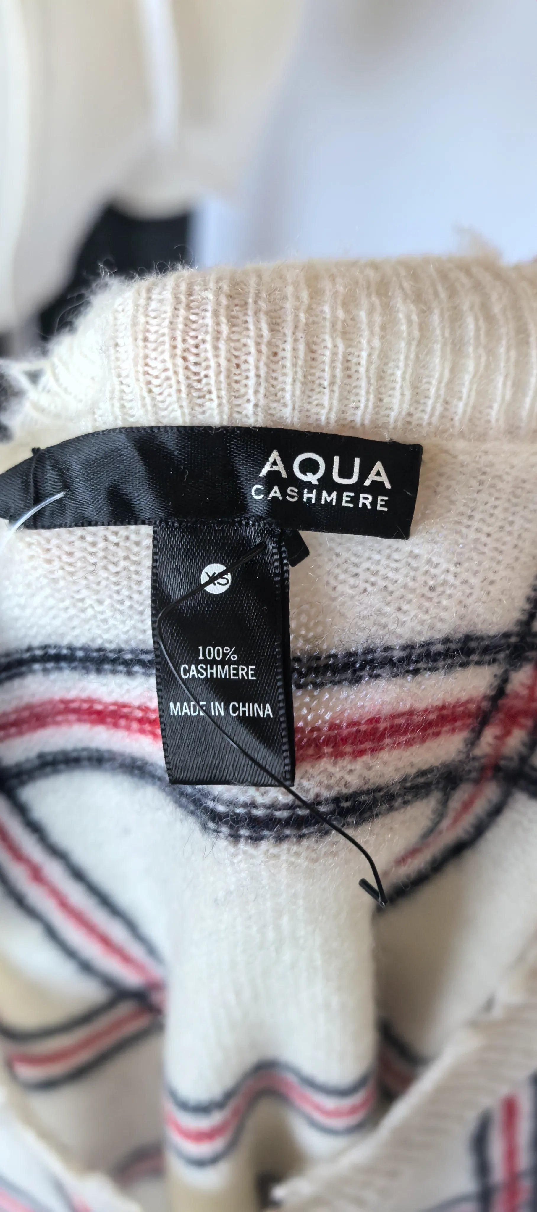 Pulover oversized din casmir -Aqua