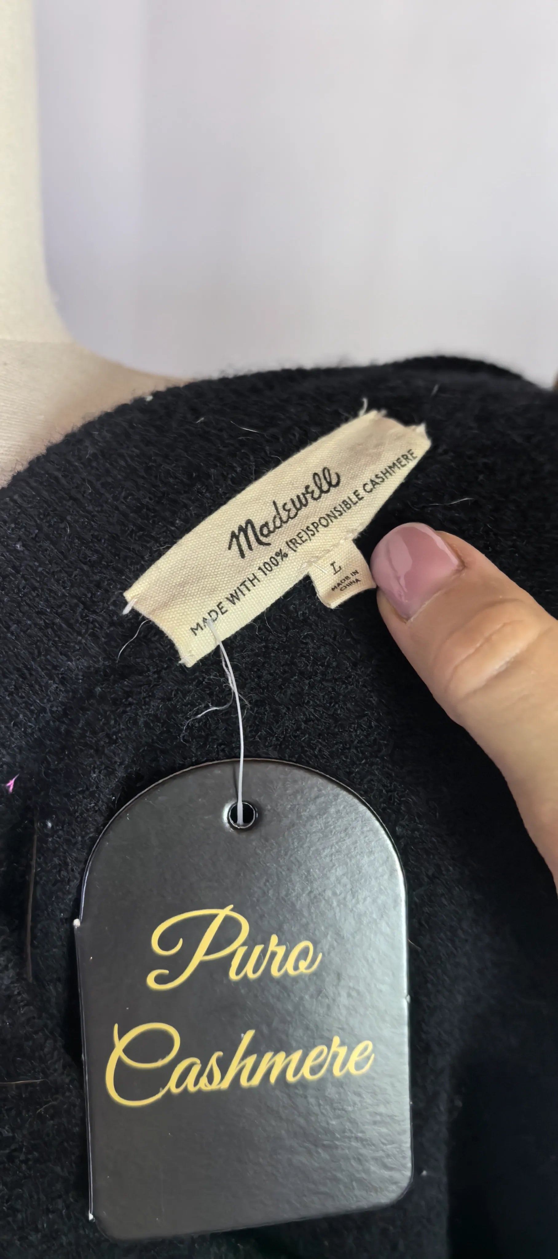 Pulover scurt din casmir -MADEWELL - L