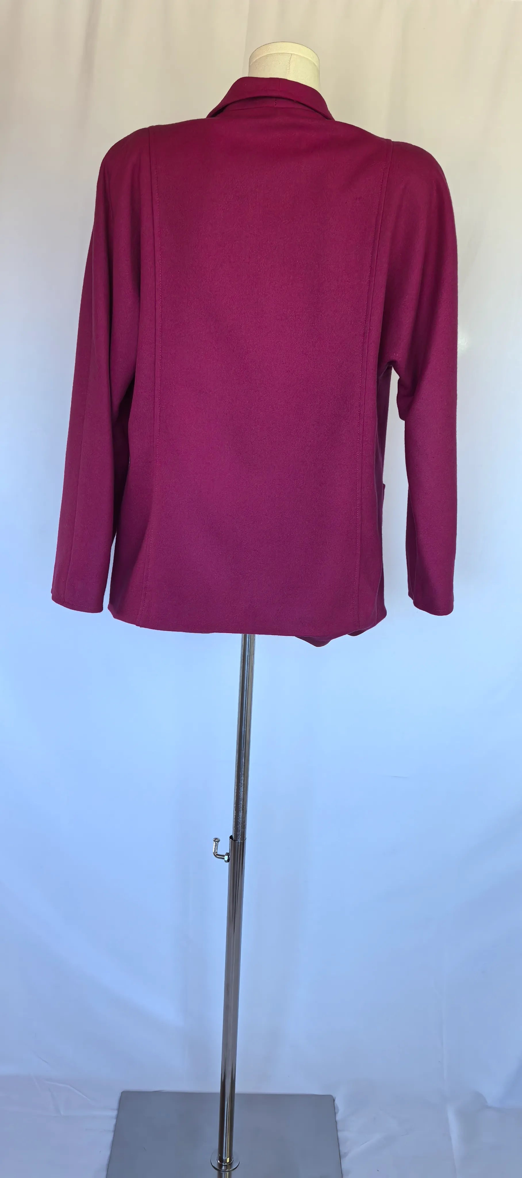 Sacou fucsia din lana si casmir