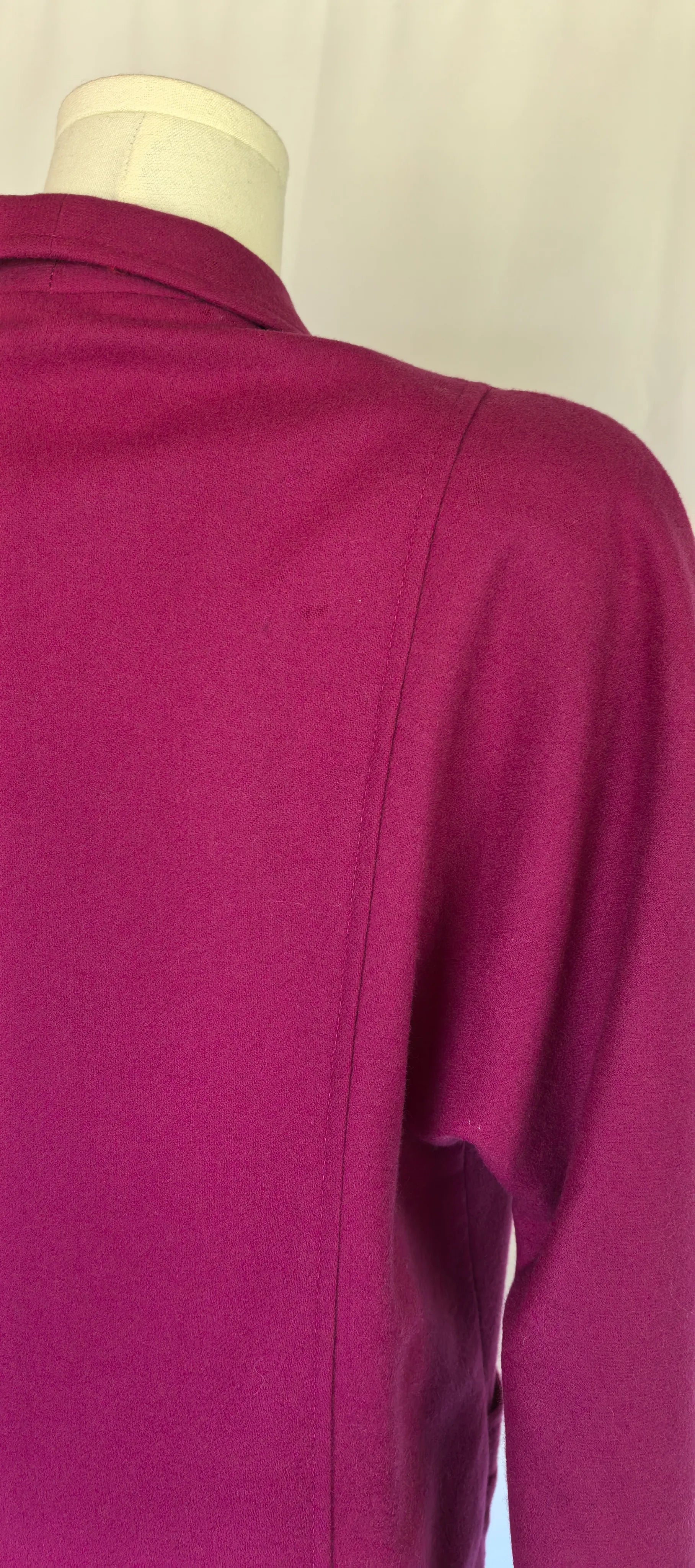 Sacou fucsia din lana si casmir