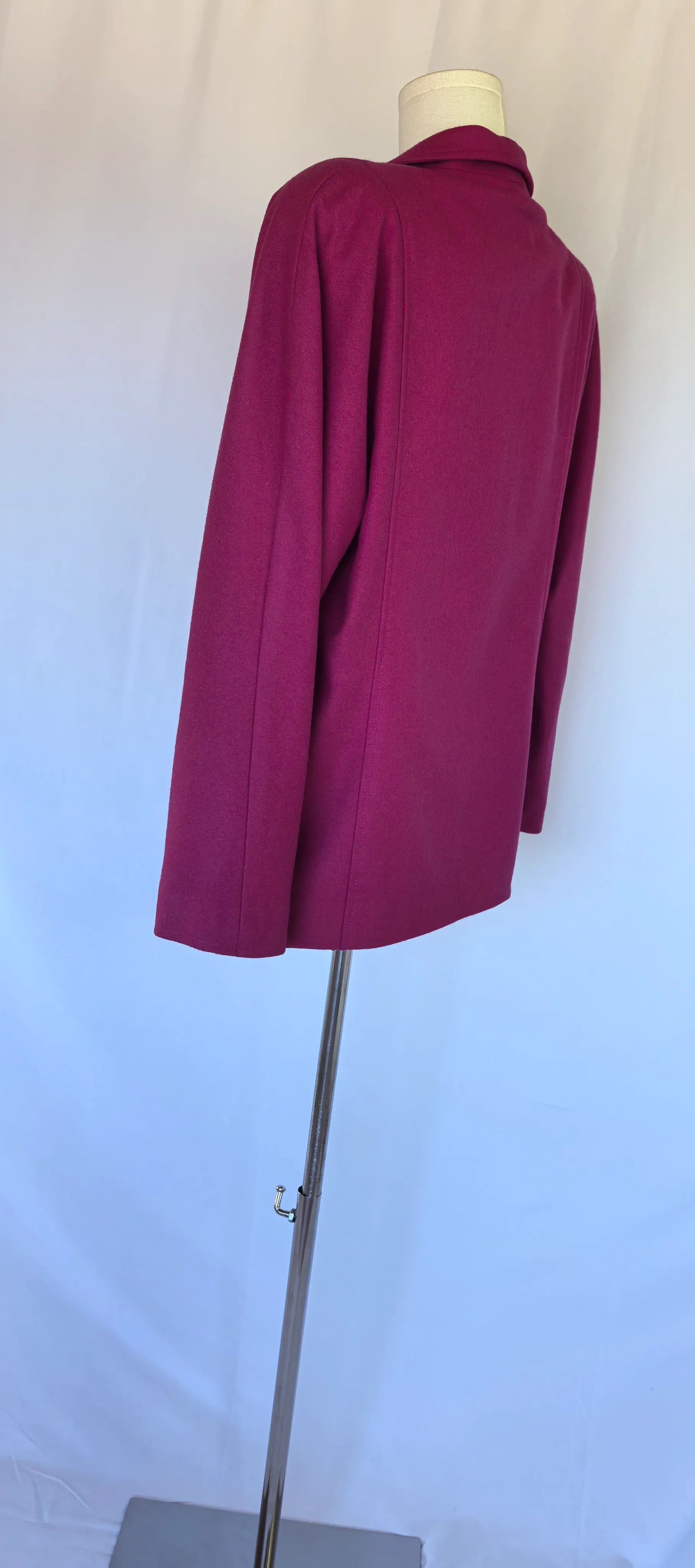 Sacou fucsia din lana si casmir