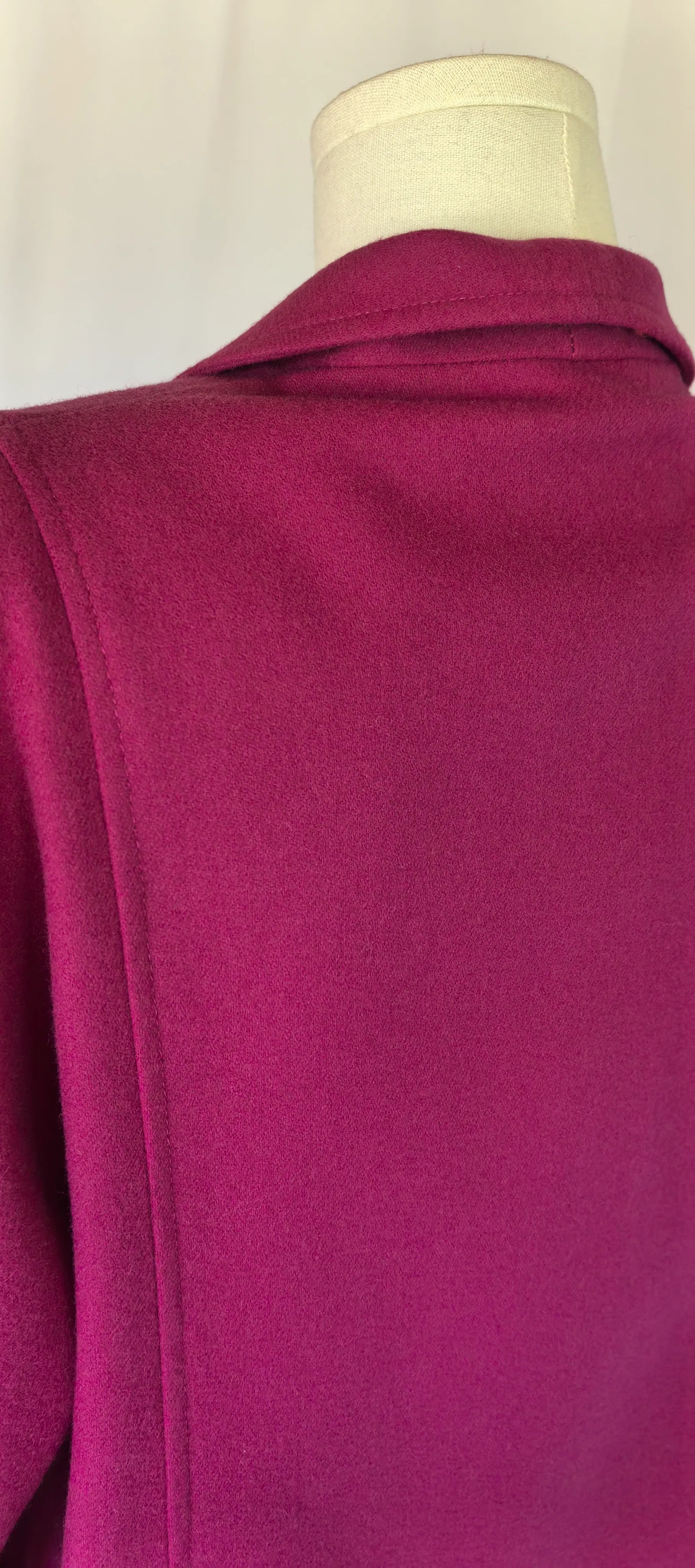 Sacou fucsia din lana si casmir